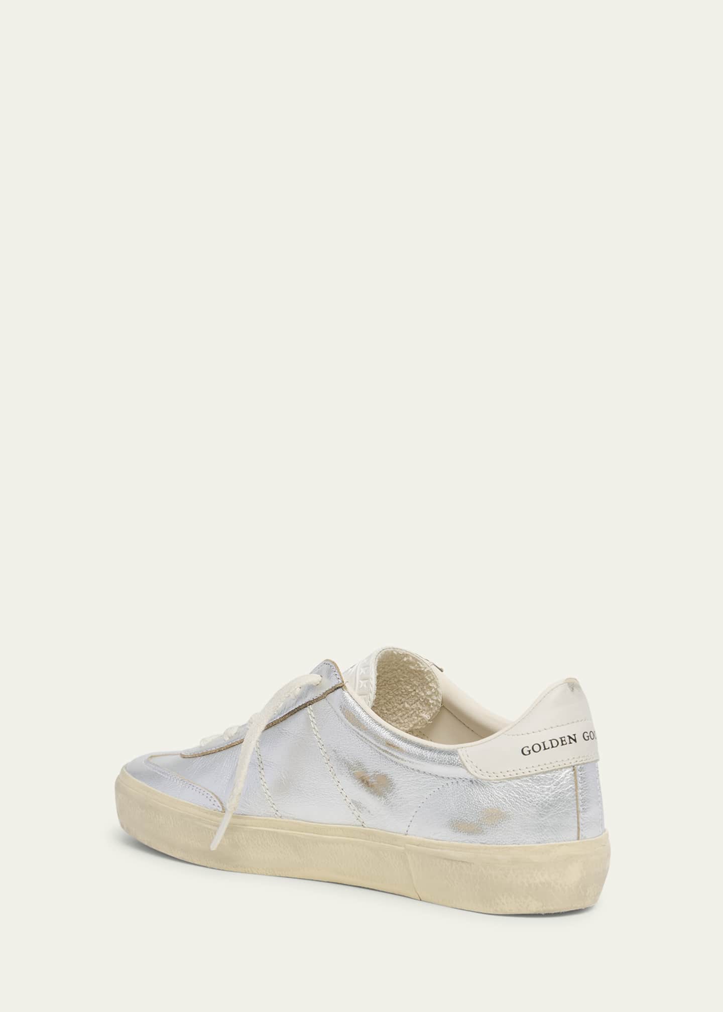 Soul Star Metallic Leather Low-Top Sneakers