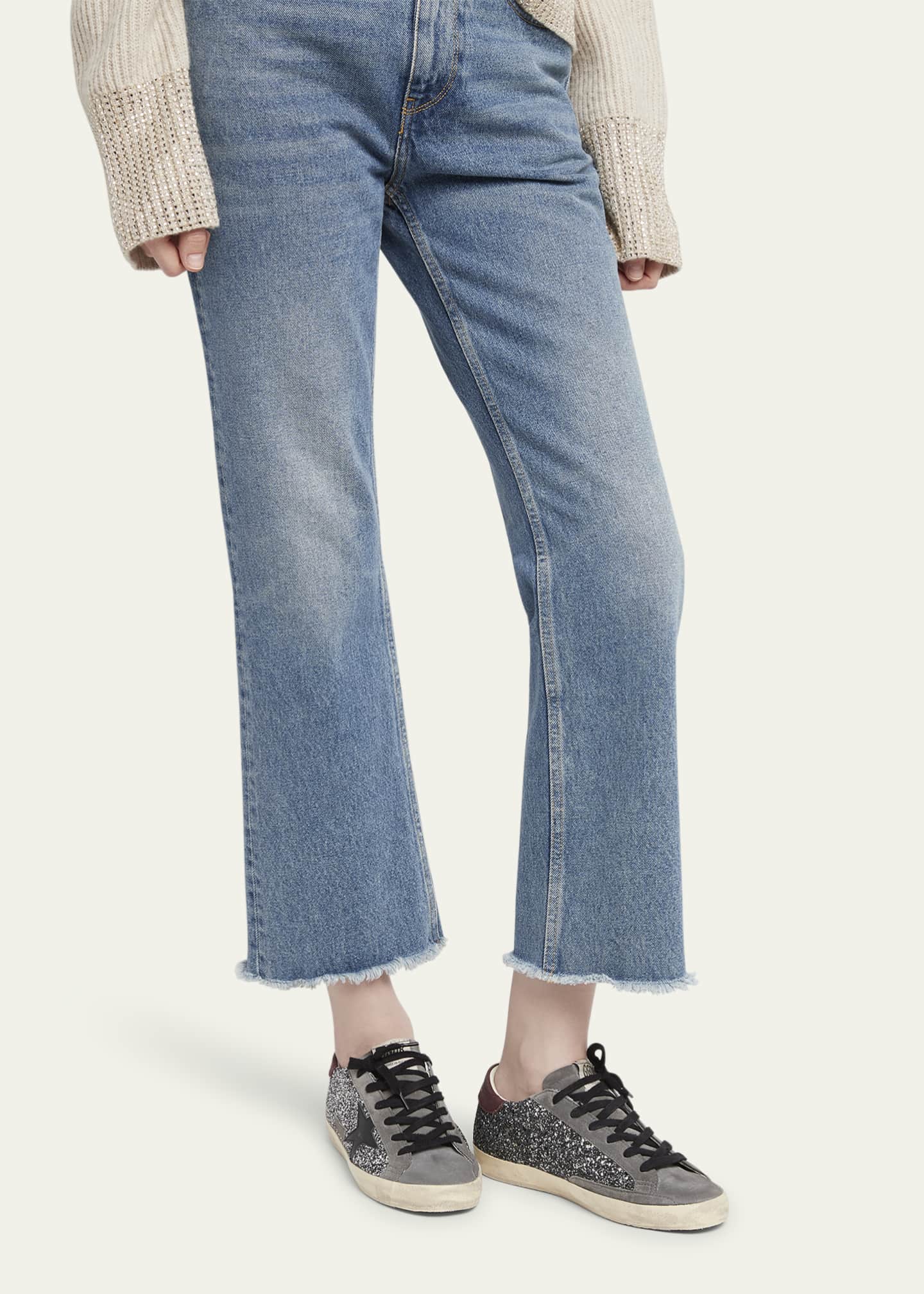 Superstar Glitter Leather Low-Top Sneakers