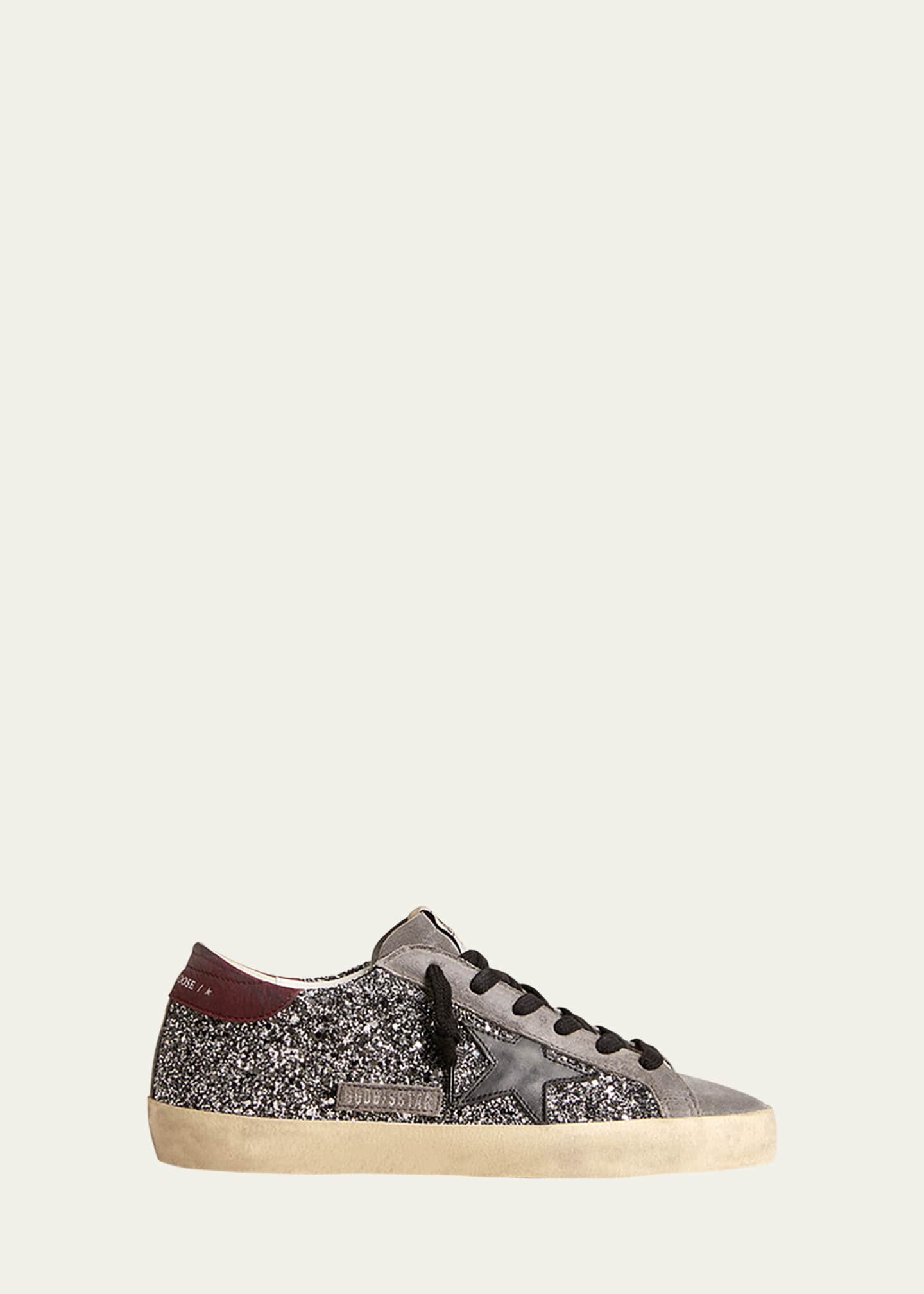 Golden Goose Superstar Glitter Leather Low-Top Sneakers
