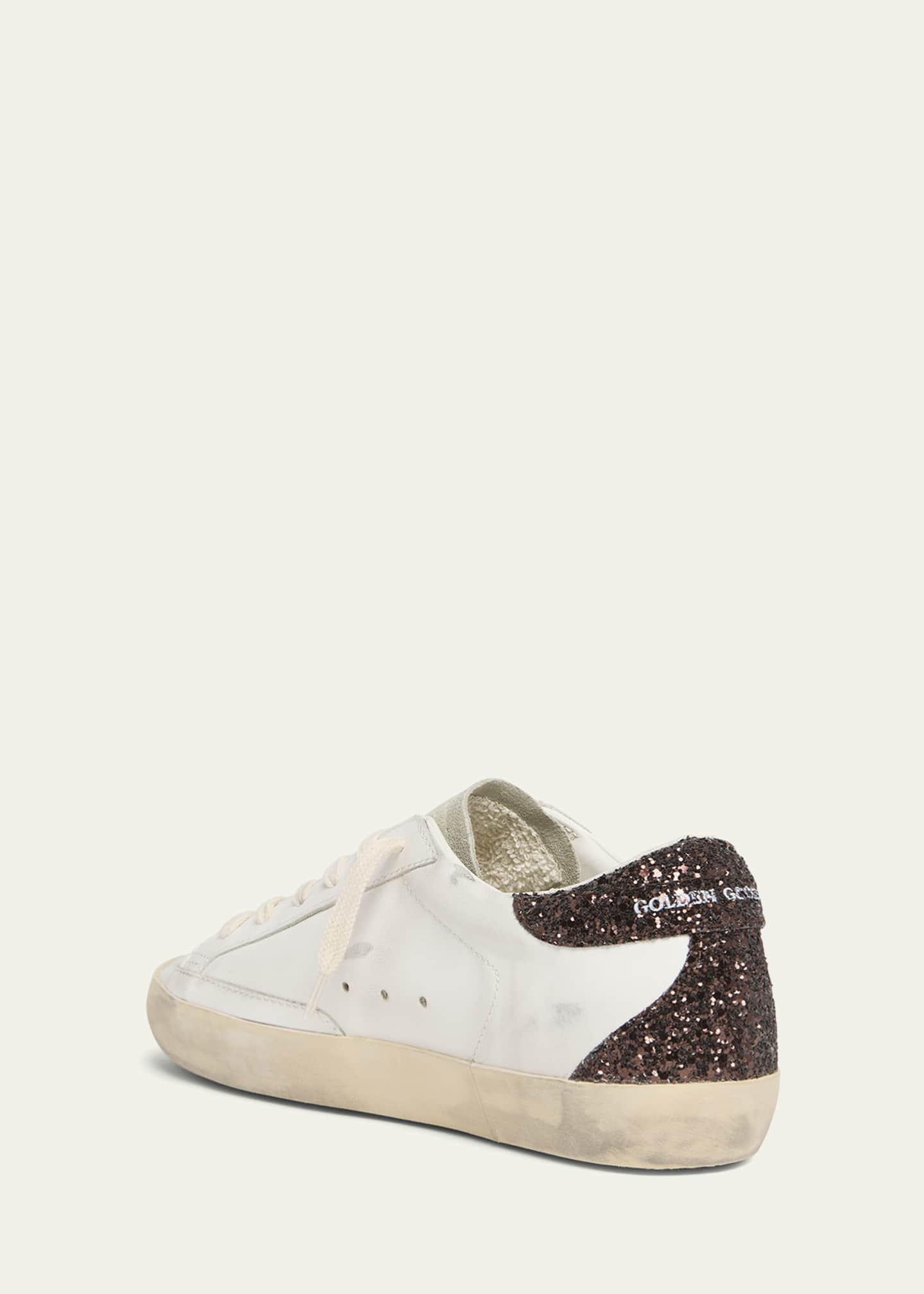 Superstar Glitter Leather Low-Top Sneakers