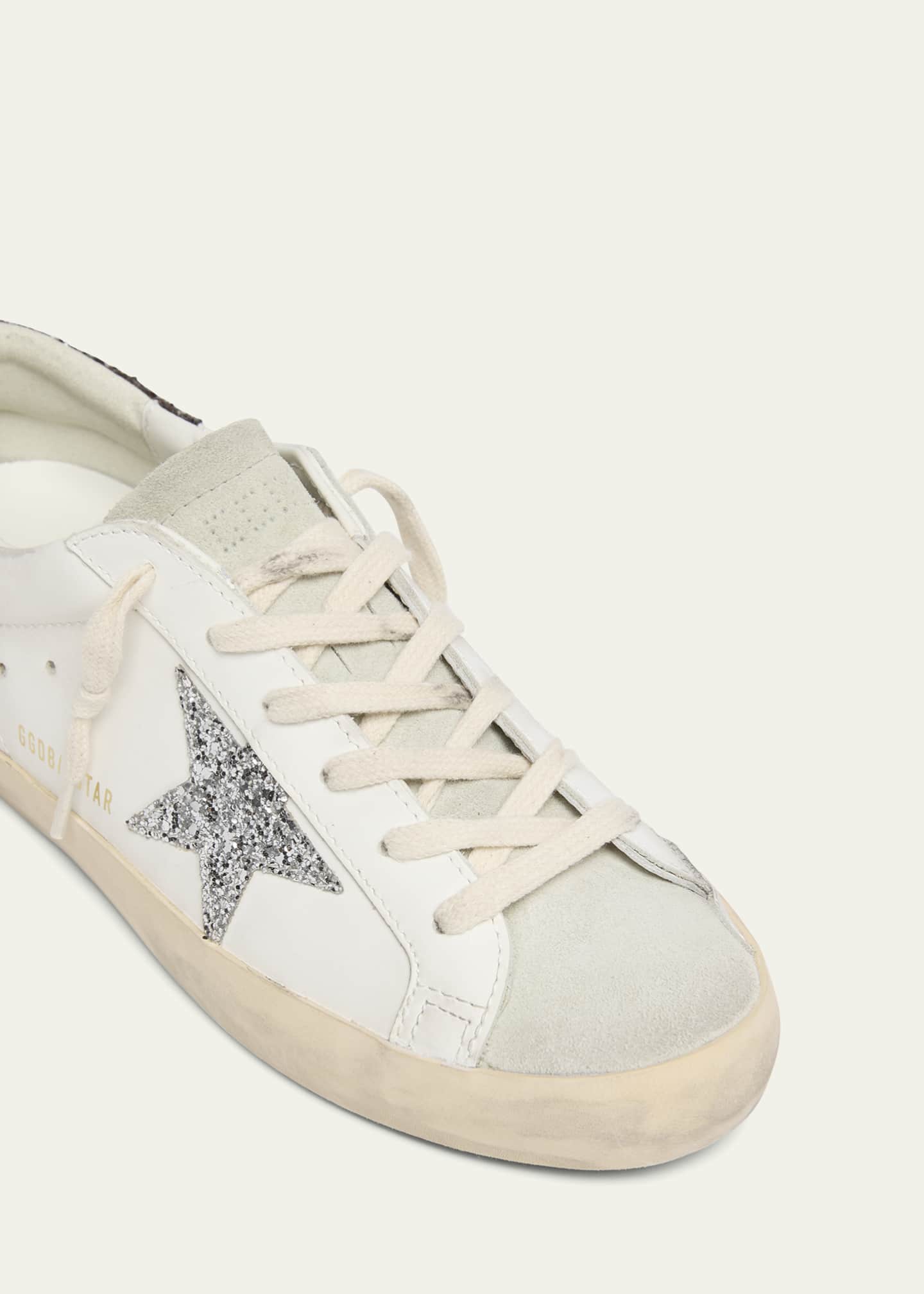 Superstar Glitter Leather Low-Top Sneakers