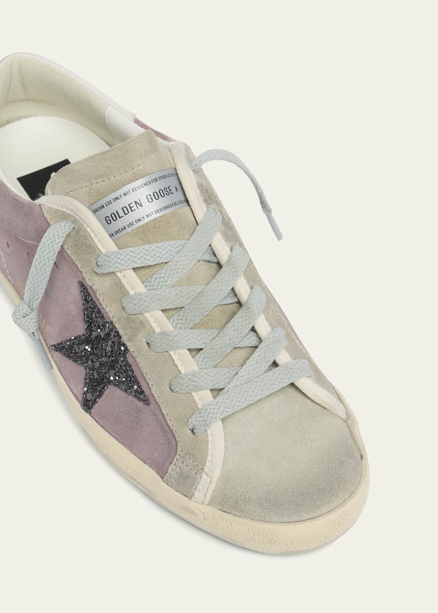 Superstar Glitter Suede Low-Top Sneakers