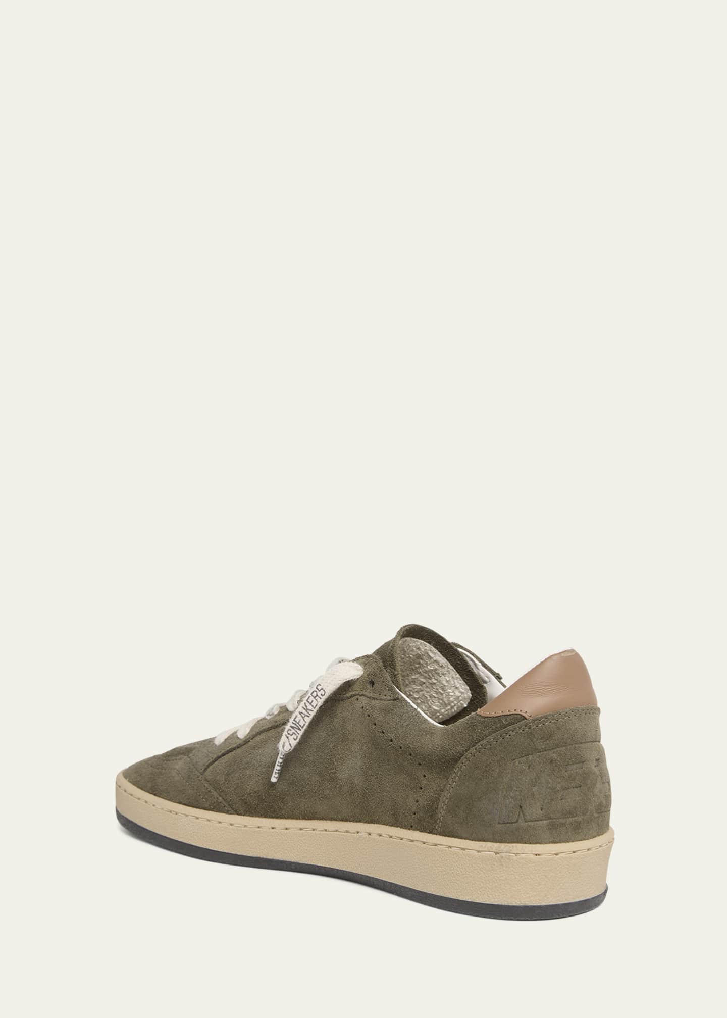 Golden Goose Ballstar Suede Glitter Low-Top Sneakers Image 4 of 5