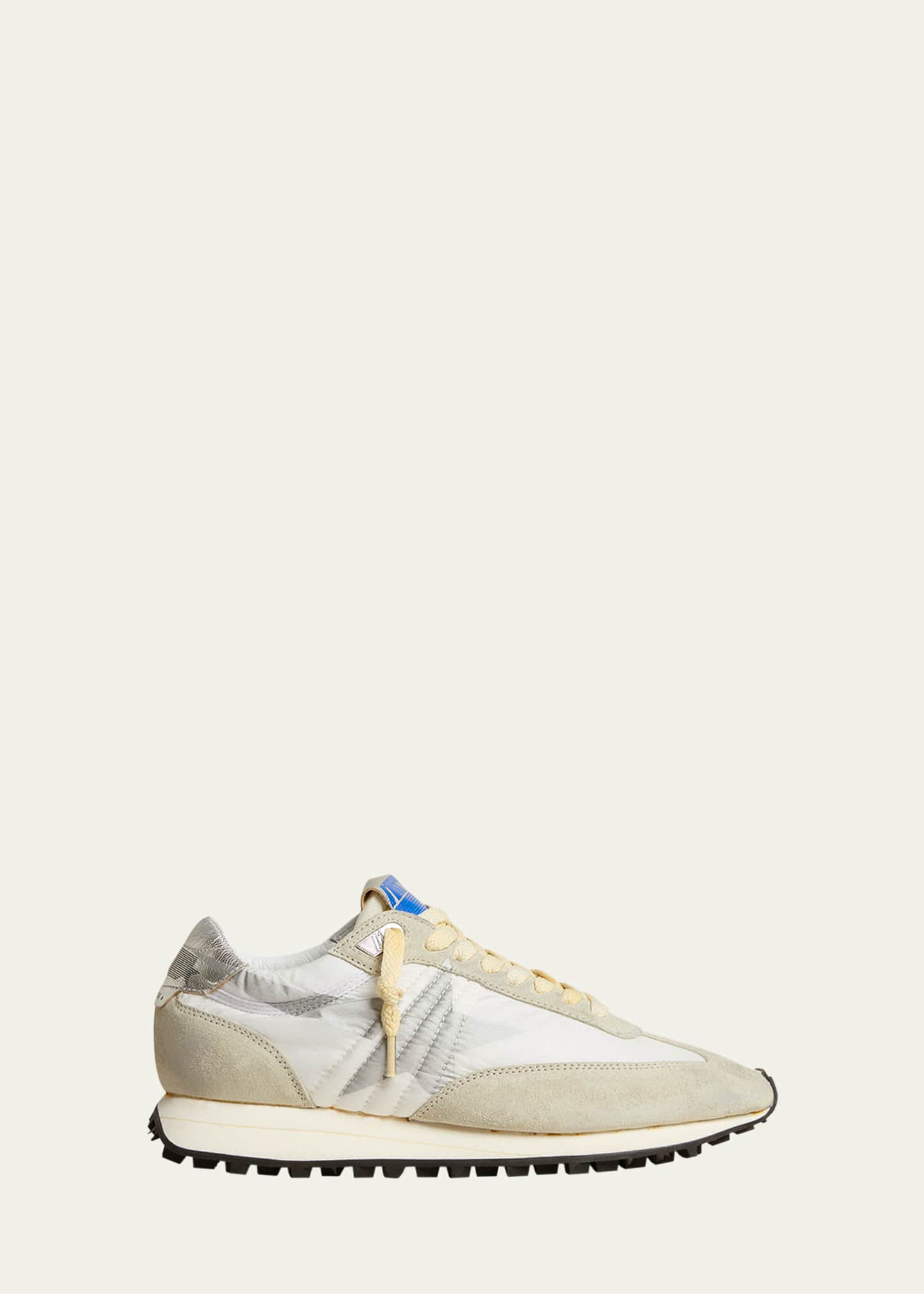 Golden Goose Running Sole Mixed Leather Nylon Sneakers