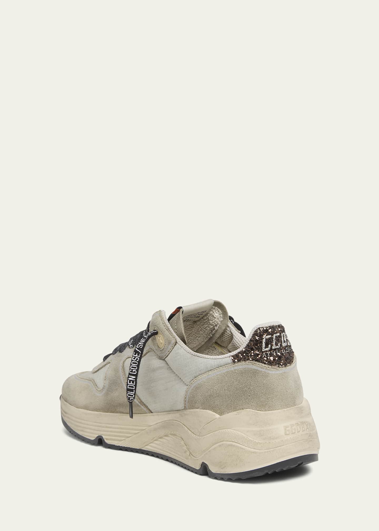 Golden Goose Running Sole Mixed Leather Sneakers Image 4 of 5