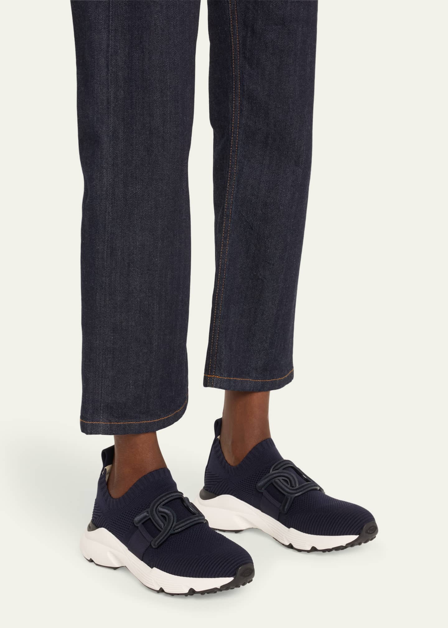 Tod's Stretch Knit Chain Runner Sneakers Image 2 of 5
