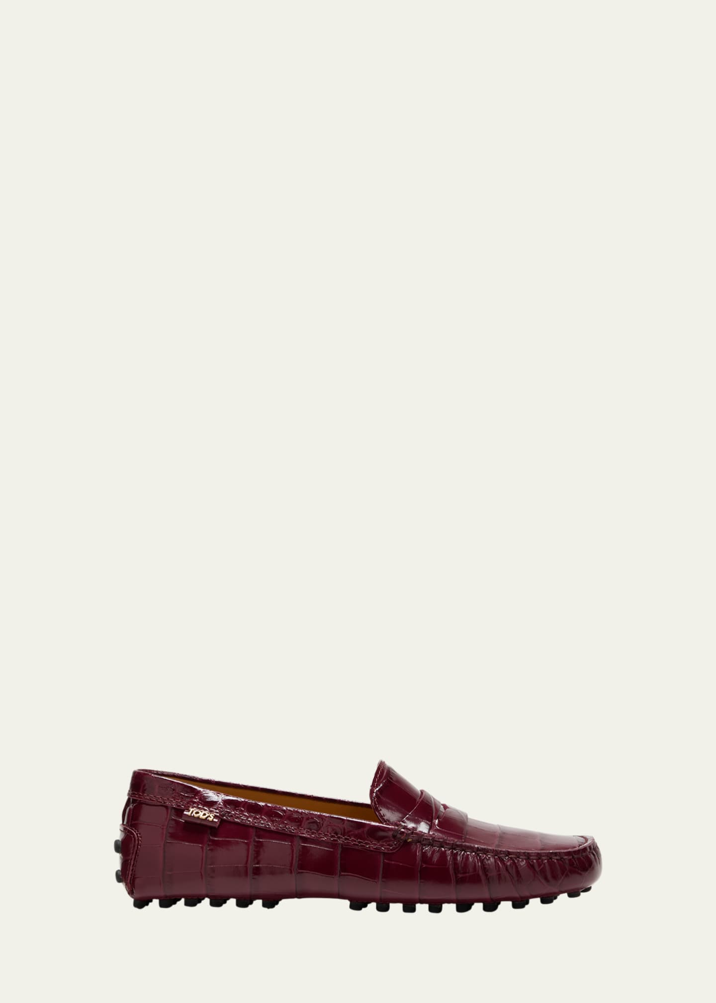 Tod's Gommino Croco Penny Driver Loafers Image 1 of 5