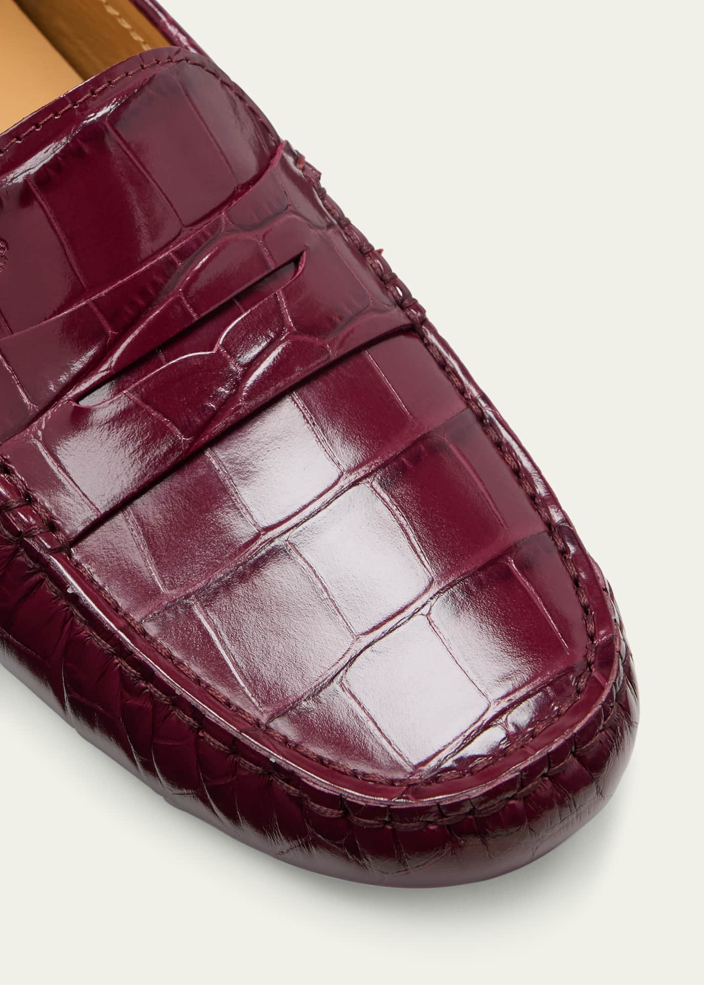 Tod's Gommino Croco Penny Driver Loafers Image 5 of 5
