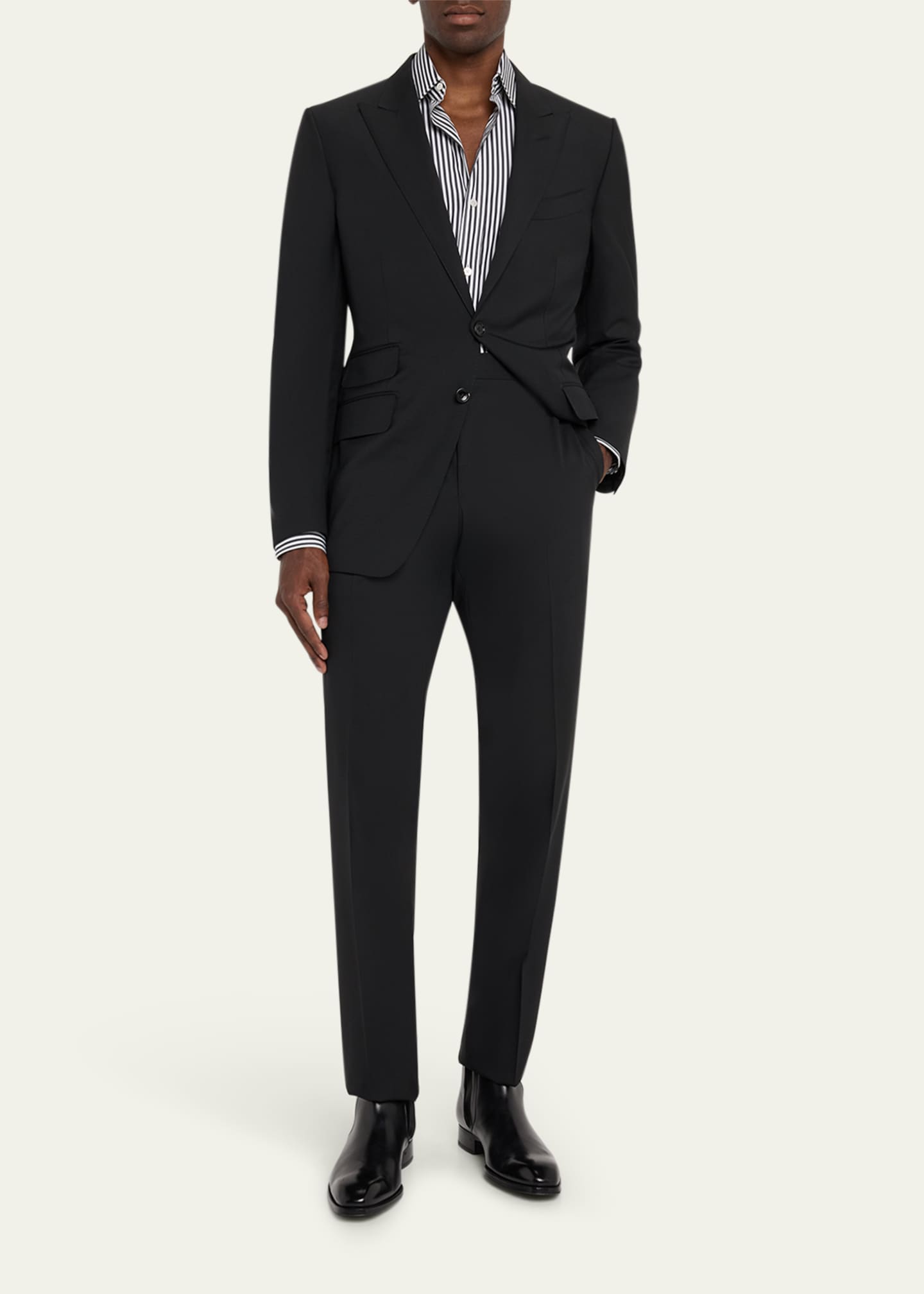 TOM FORD Men's Wool Peak Lapel Two-Piece Suit Image 2 of 8