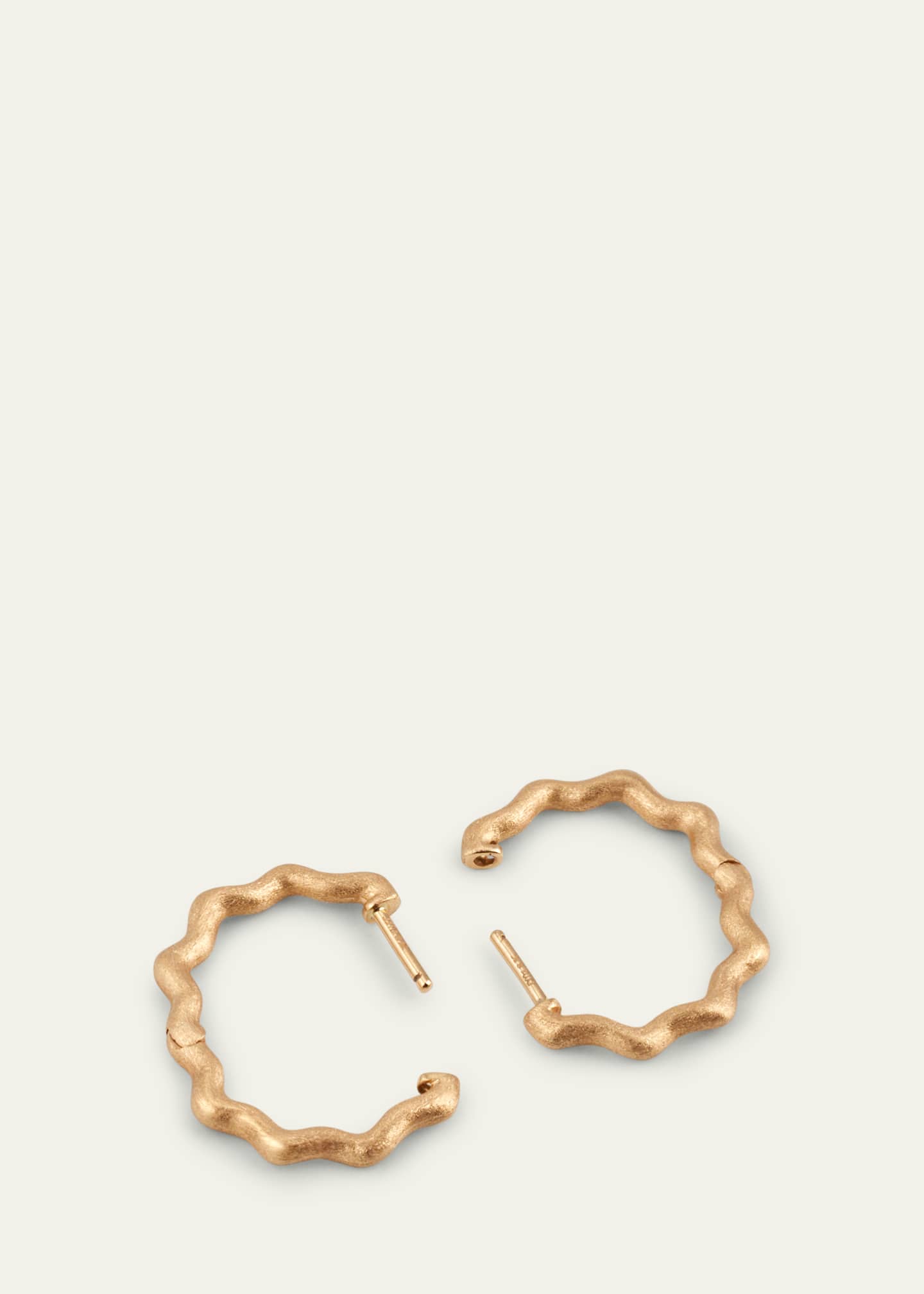 Jennifer DeMoro So Wavy Stardust 18K Gold Huggies, 12mm Image 4 of 4