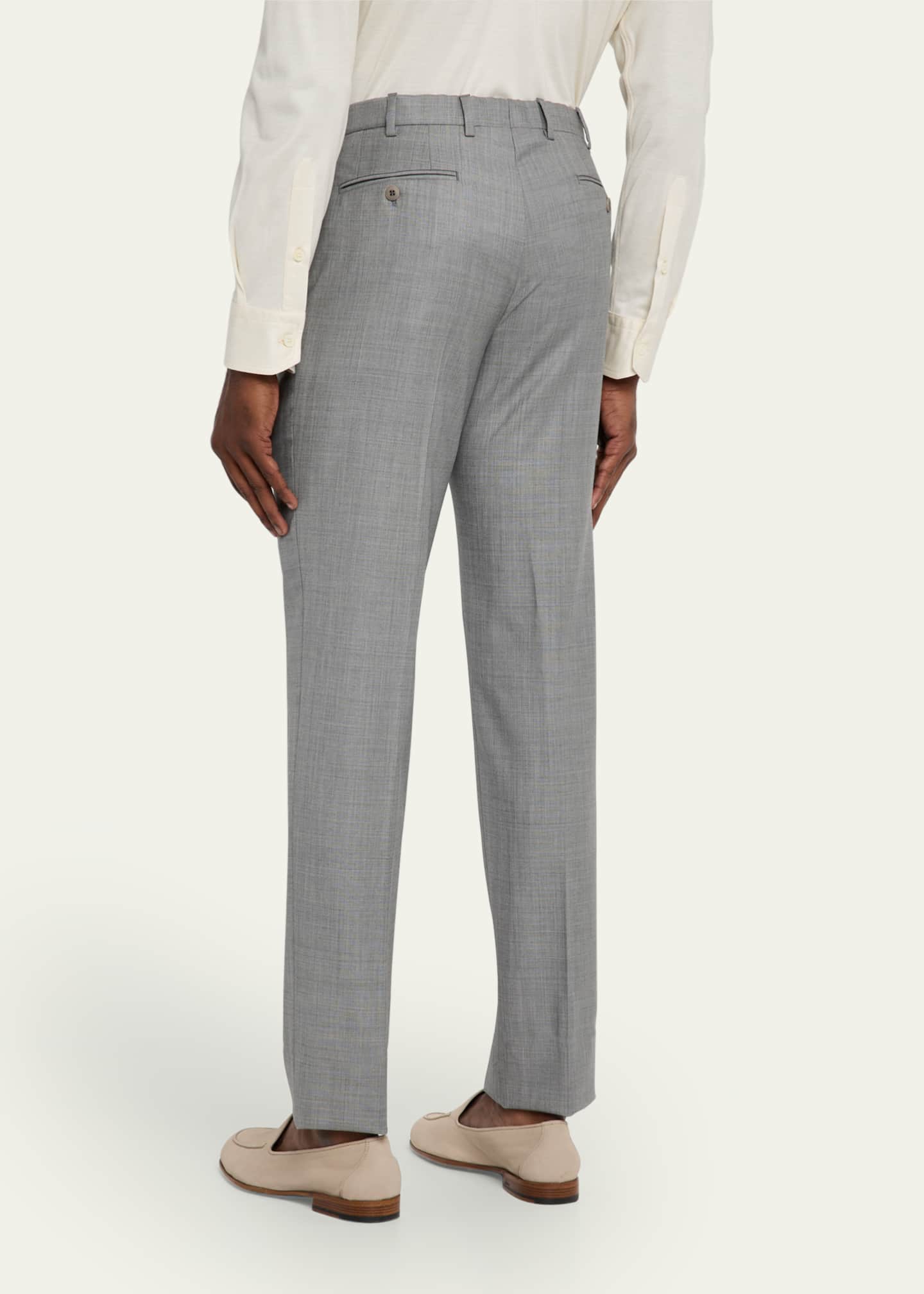 Brioni Men's Wool Sharkskin Pants Image 3 of 5