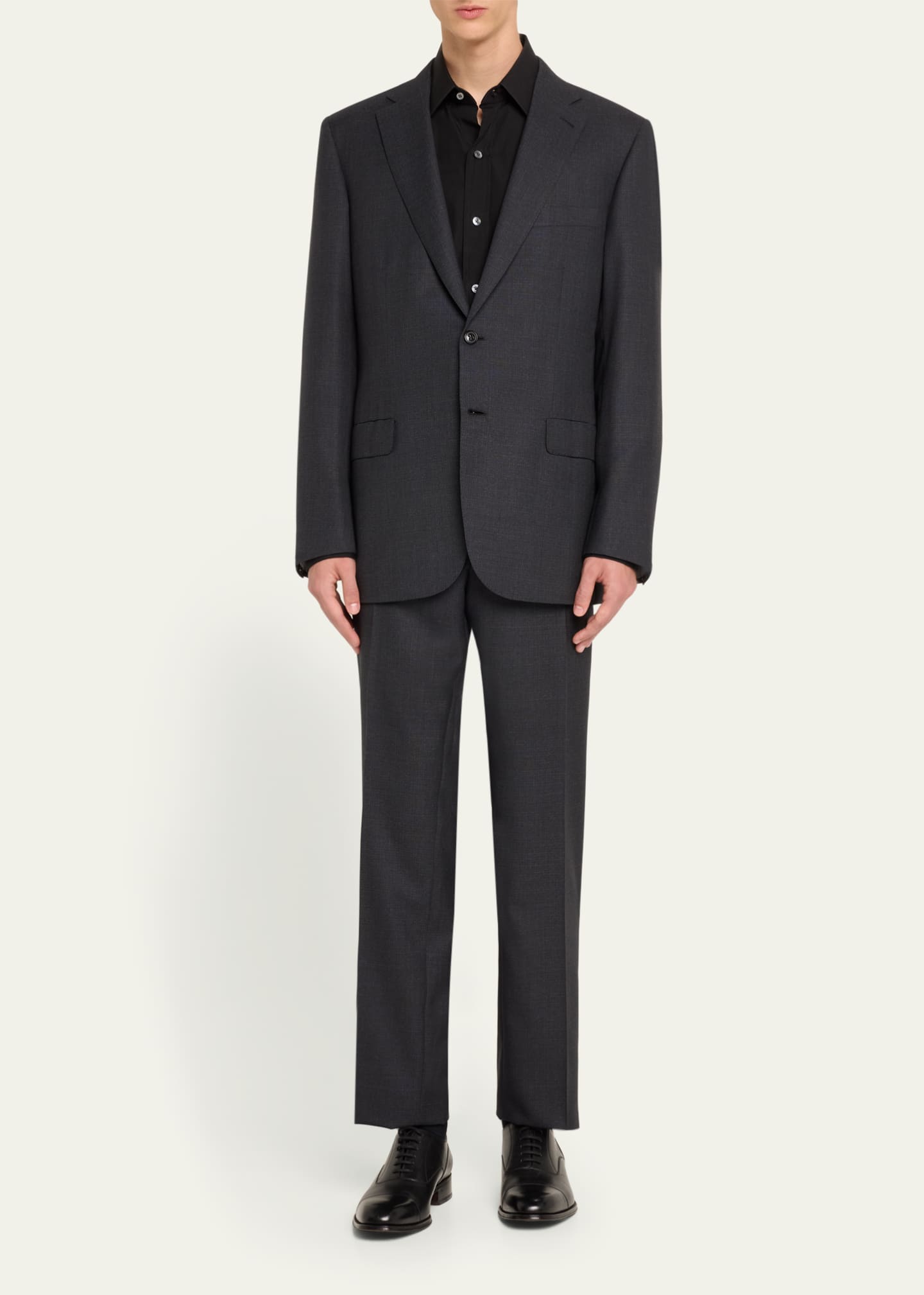 Brioni Men's Tonal Check Wool Suit - Bergdorf Goodman