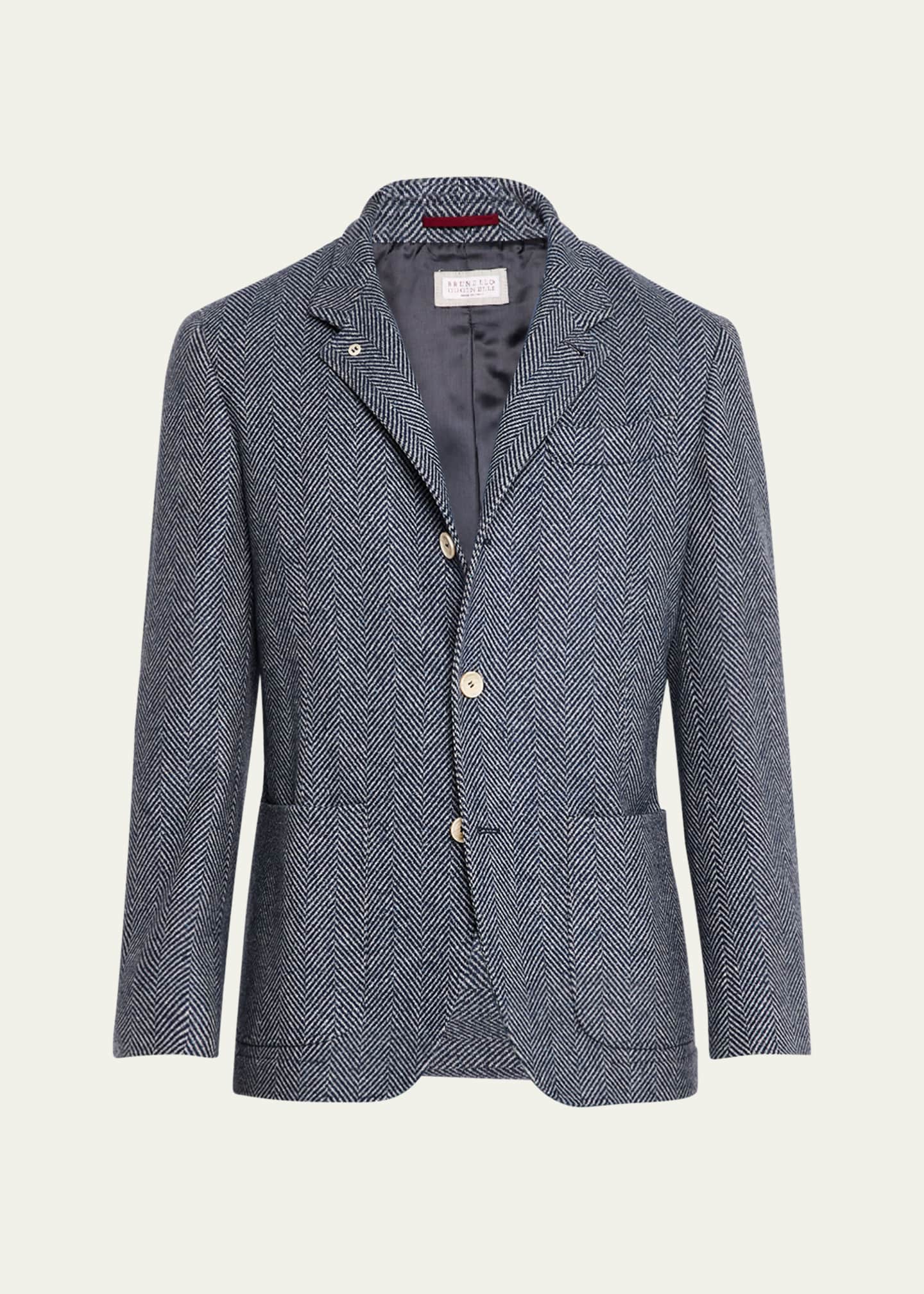 Brunello Cucinelli Men s Blazer Style Outerwear Blue Formal Jackets