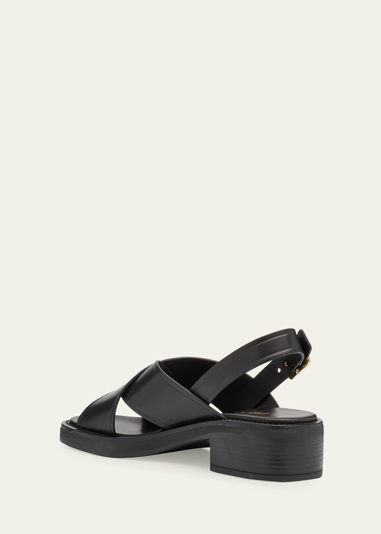 Prada Leather Crisscross Slingback Sandals Image 4 of 5