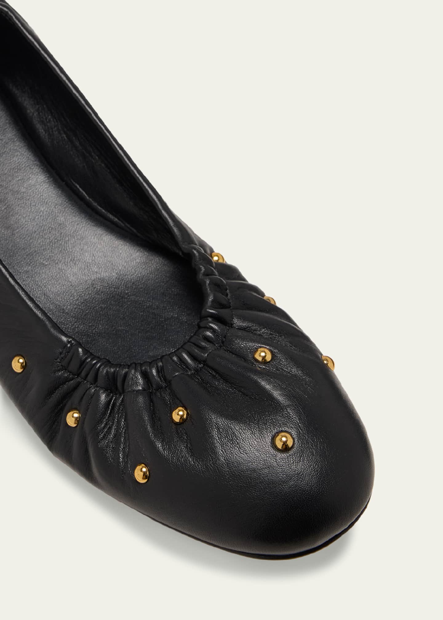 Chloe Eia Studded Leather Ballerina Flats