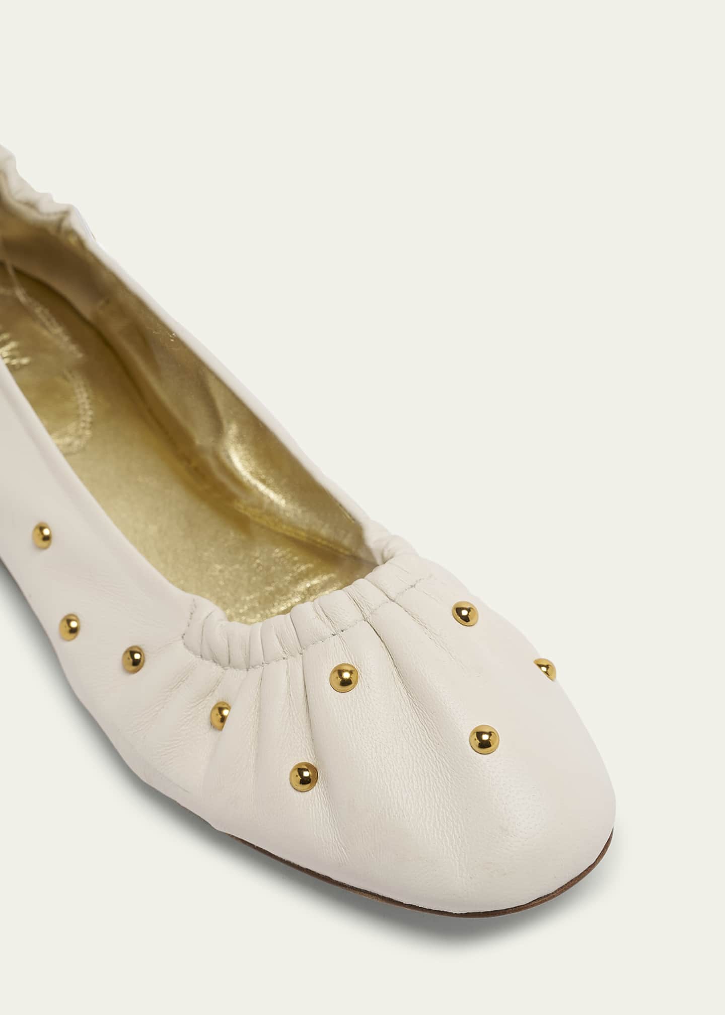 【Chloe】Eia スタッズレザーバレエフラット Chloe Eia Studded Leather Ballerina Flats - Bergdorf Goodman
