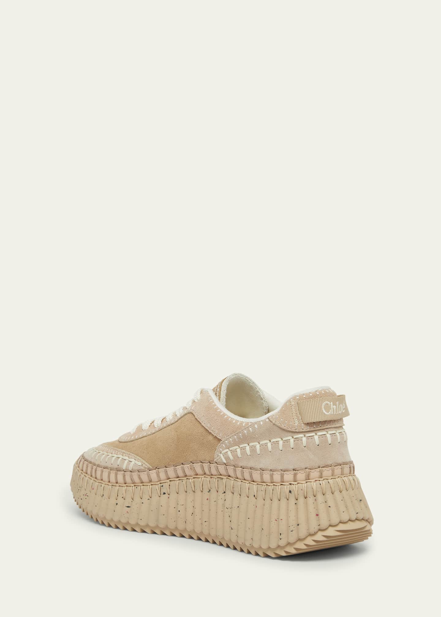 Chloe Nama Suede Stitch Walking Sneakers Image 4 of 6