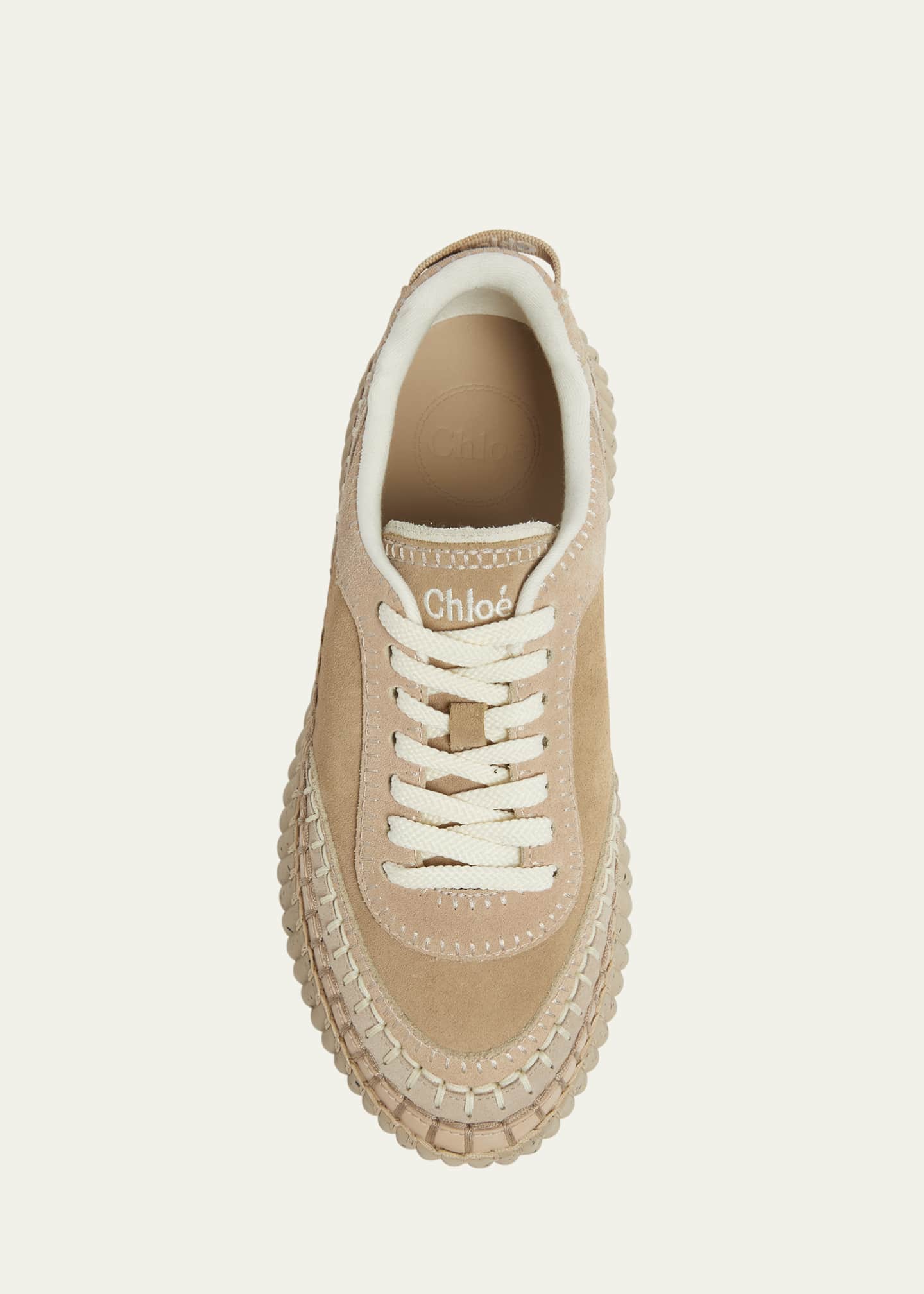 Chloe Nama Suede Stitch Walking Sneakers Image 6 of 6