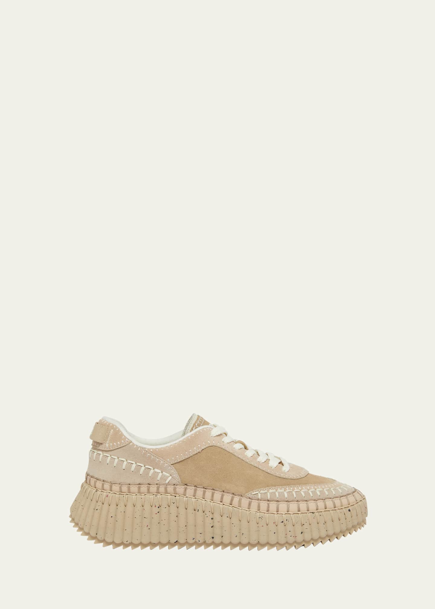 Chloe Nama Suede Stitch Walking Sneakers Image 1 of 6