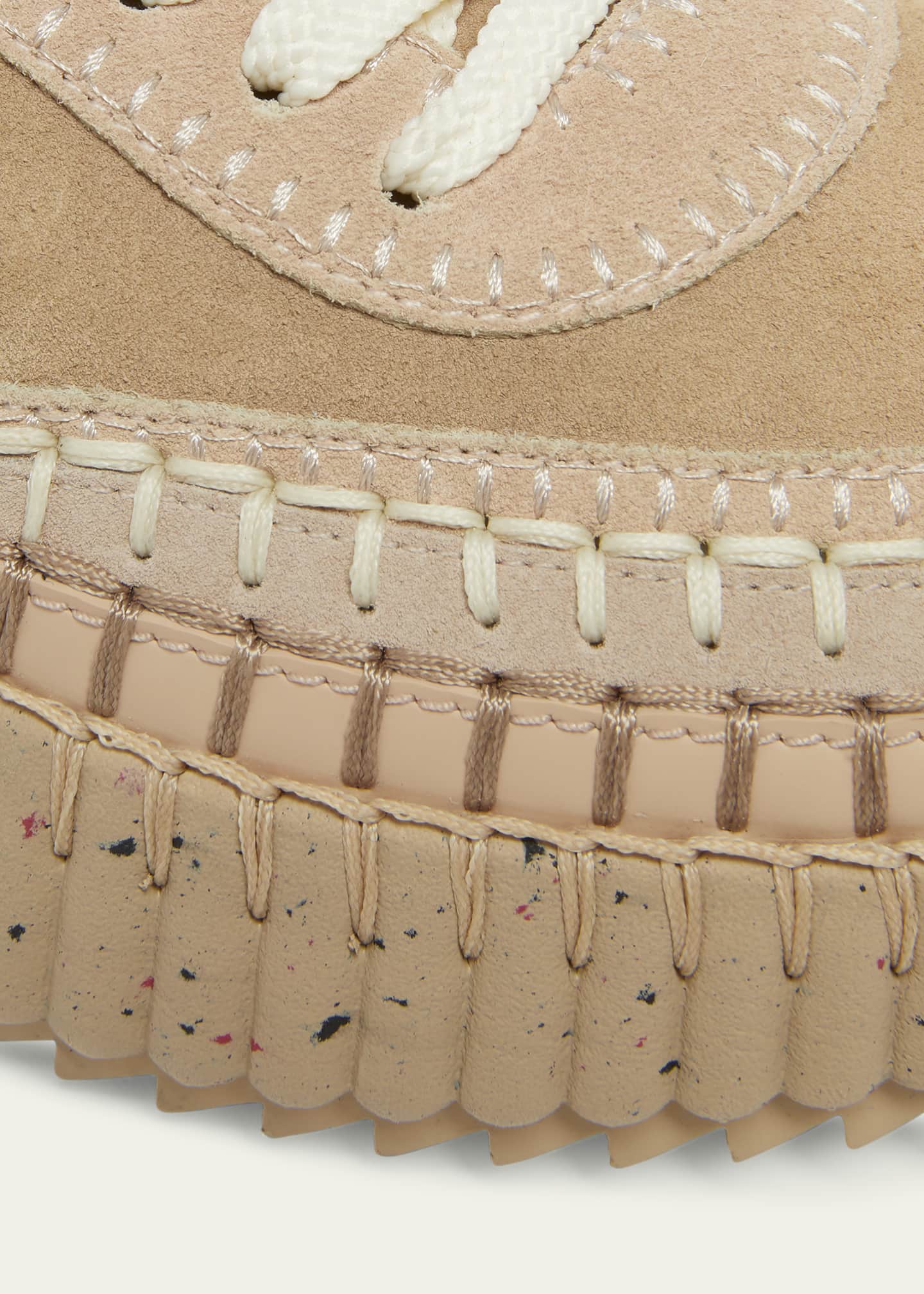 Chloe Nama Suede Stitch Walking Sneakers Image 5 of 6
