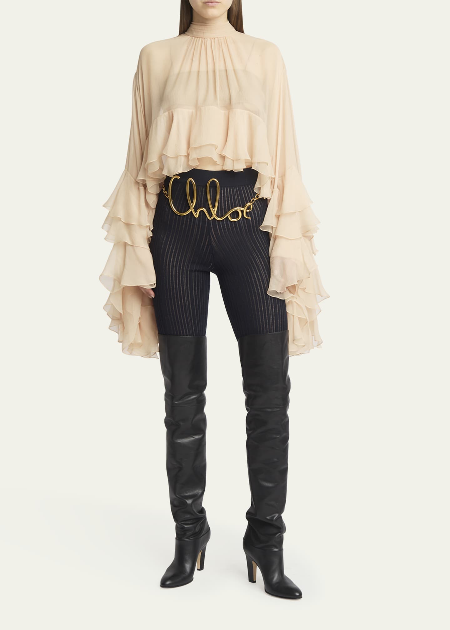 Chloe Eve Leather Over-The-Knee Boots Image 3 of 6