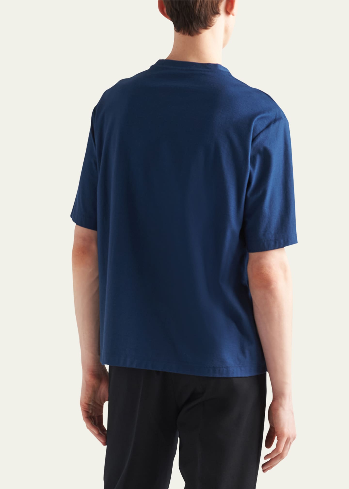 Prada Men's Jersey Logo T-Shirt Image 3 of 5