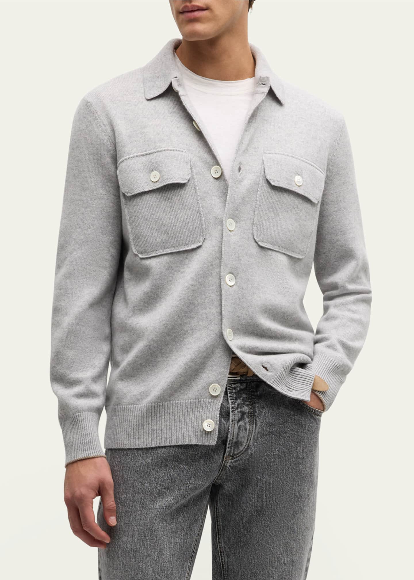 Brunello Cucinelli Men's Cashmere Overshirt Image 2 of 5