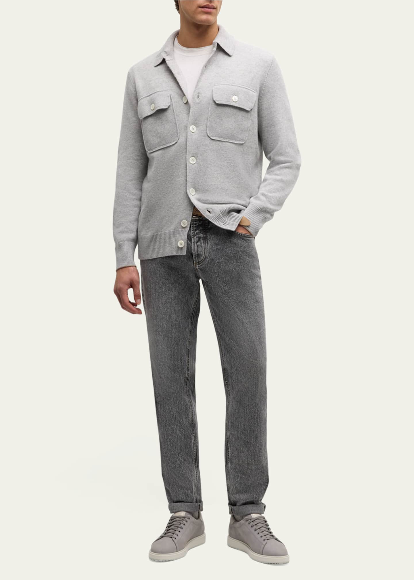 Brunello Cucinelli Men's Cashmere Overshirt Image 3 of 5