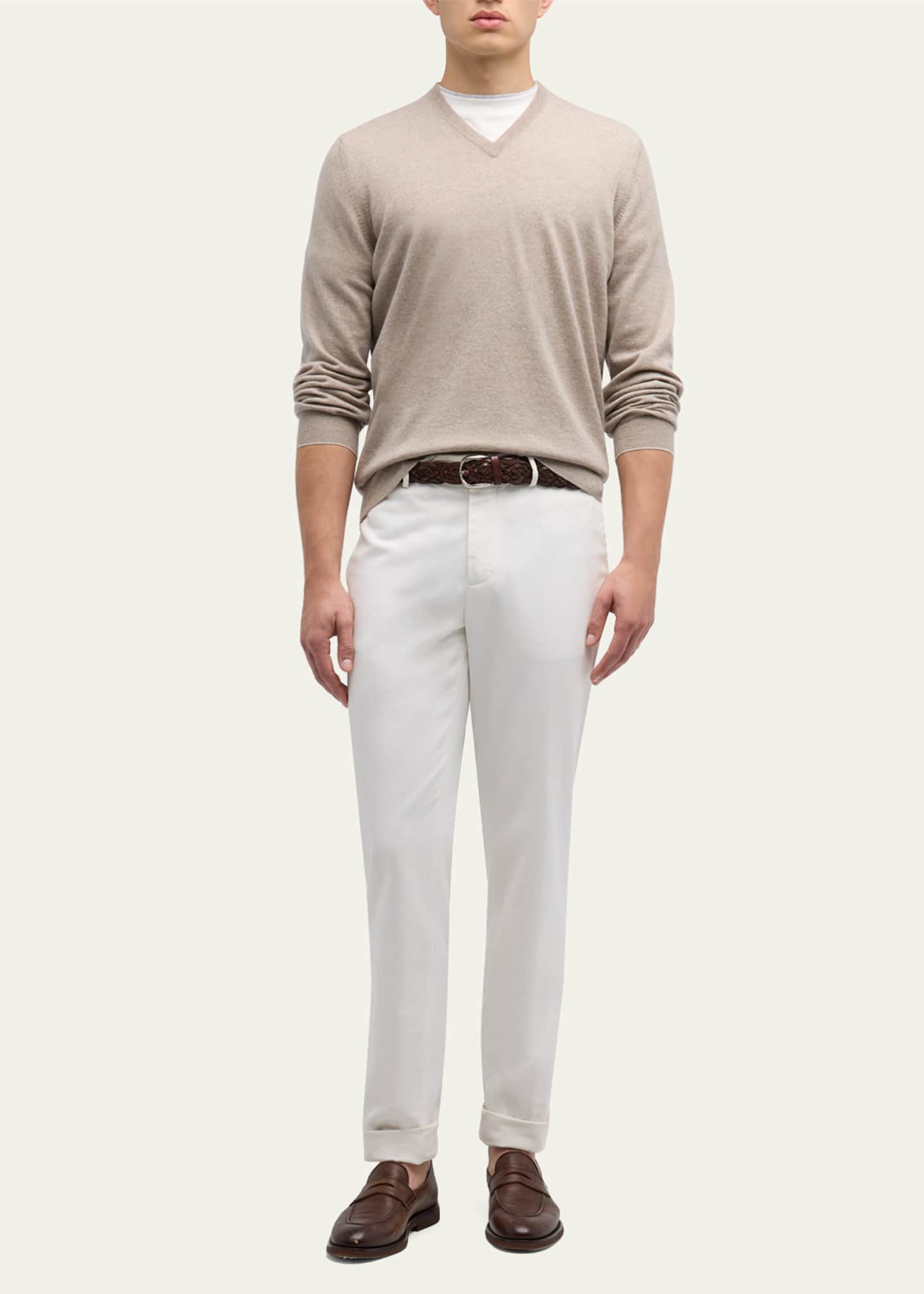 Brunello Cucinelli MBDLD2629C5859 関税送料込 Brunello Cucinelli Men's Cashmere V-Neck Sweater - Bergdorf