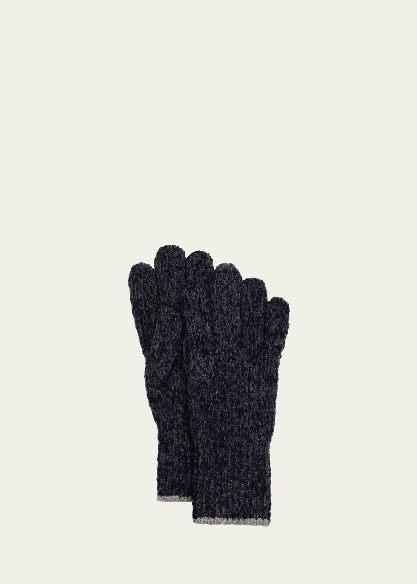 Brunello Cucinelli Men's Wool and Cashmere Knit Gloves