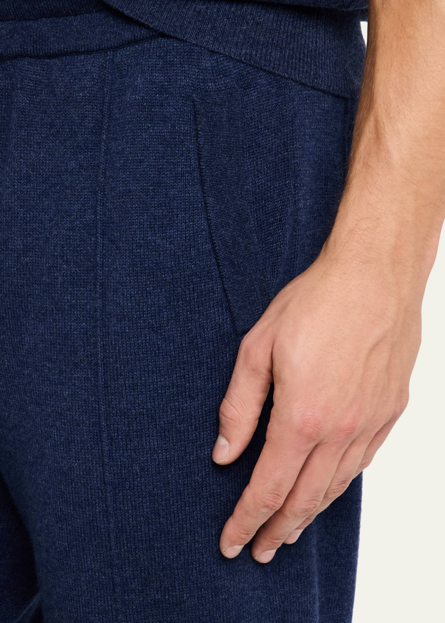 Brunello Cucinelli Men's Cashmere Pleated Drawstring Sweatpants Image 5 of 5