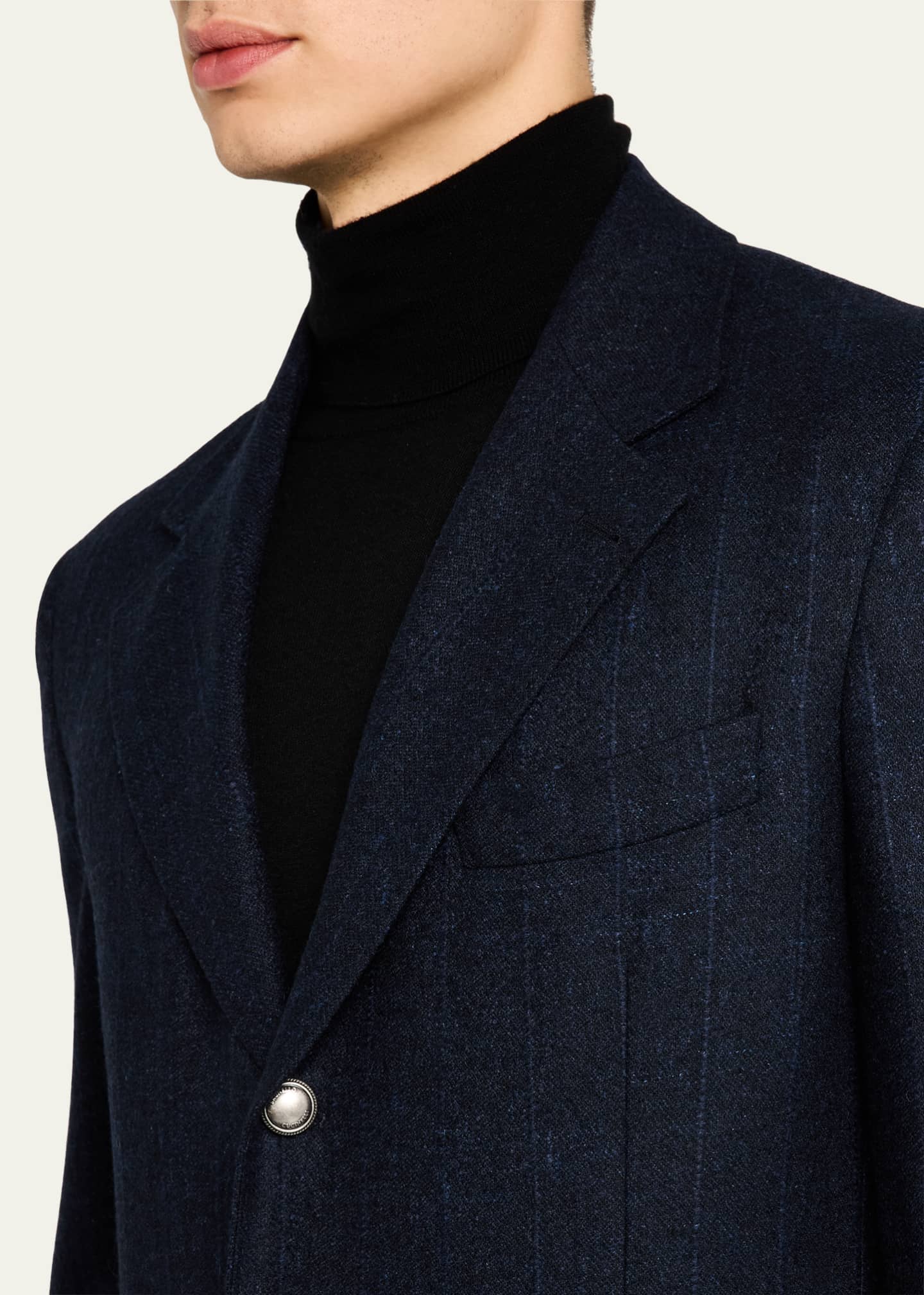 Brunello Cucinelli Men's Cavallo Pinstripe Two-Piece Suit Image 6 of 8