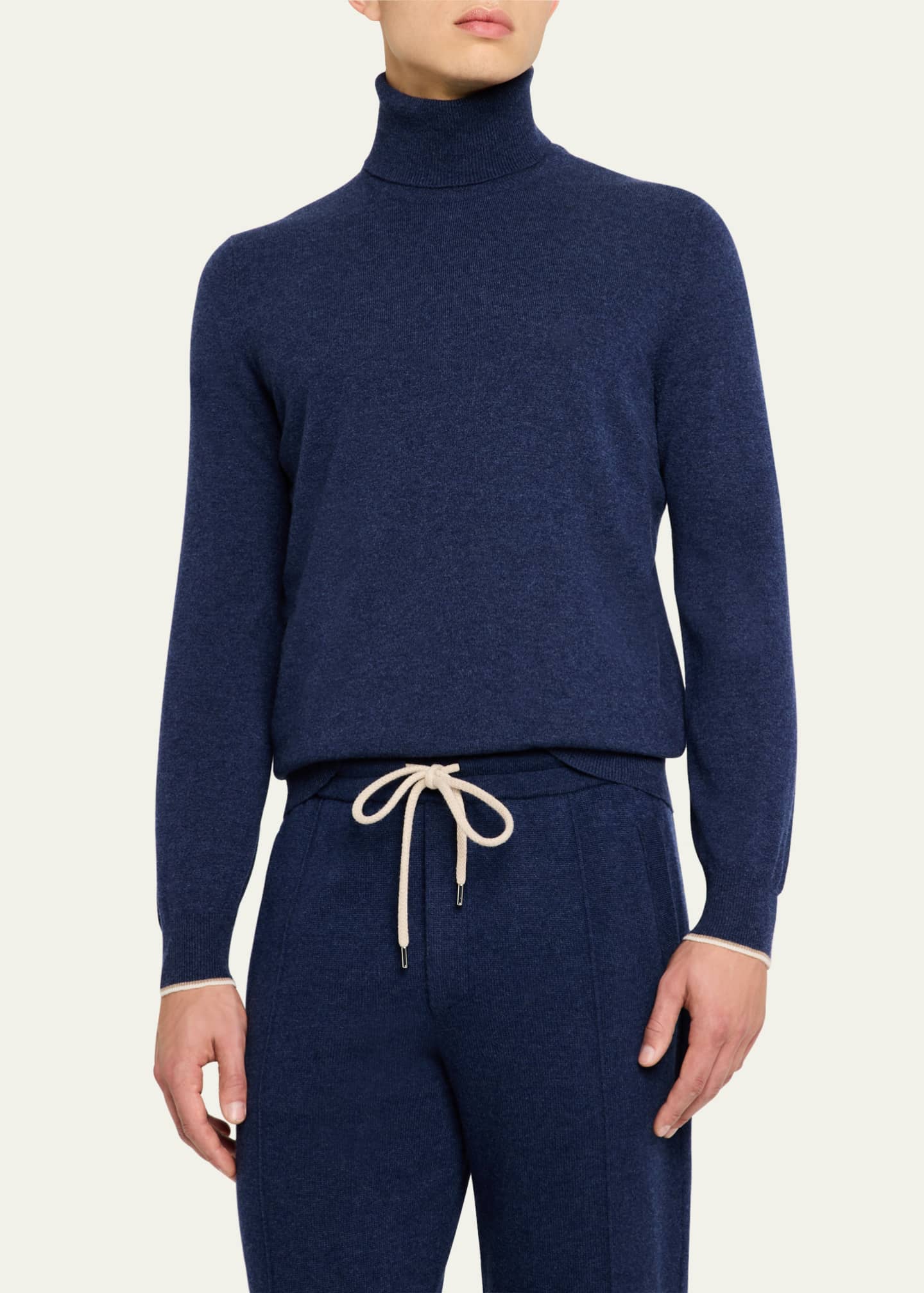 Brunello Cucinelli Men's Cashmere Turtleneck Sweater Image 4 of 5
