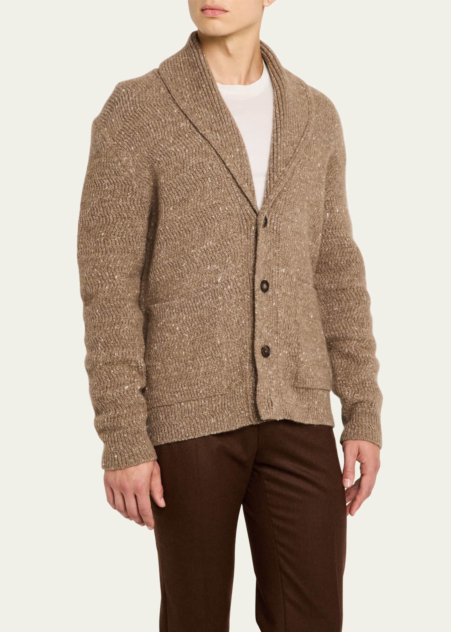 Brioni Men s Melange Wool Cardigan