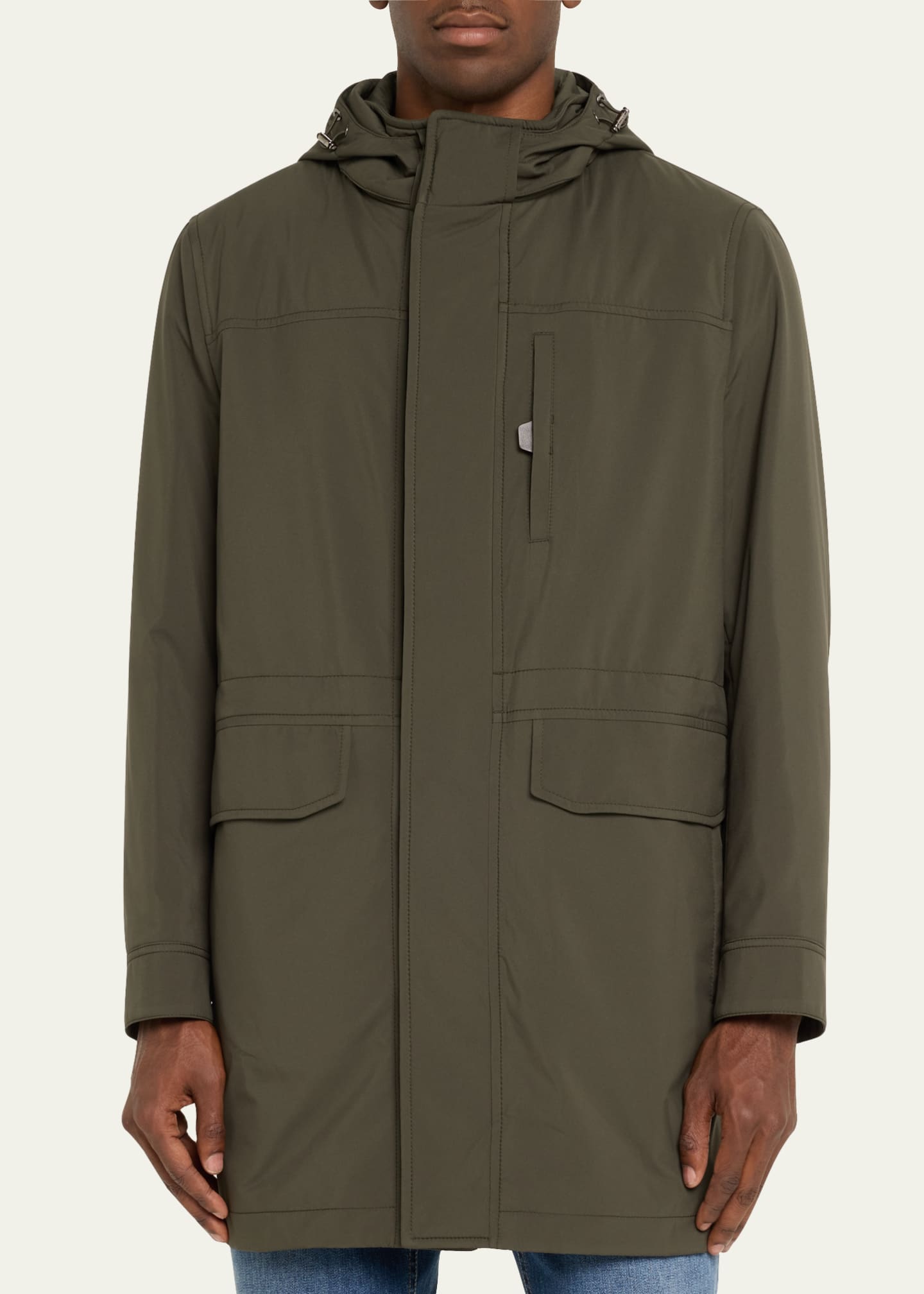 Brioni Men's Hooded Field Jacket Bergdorf Goodman