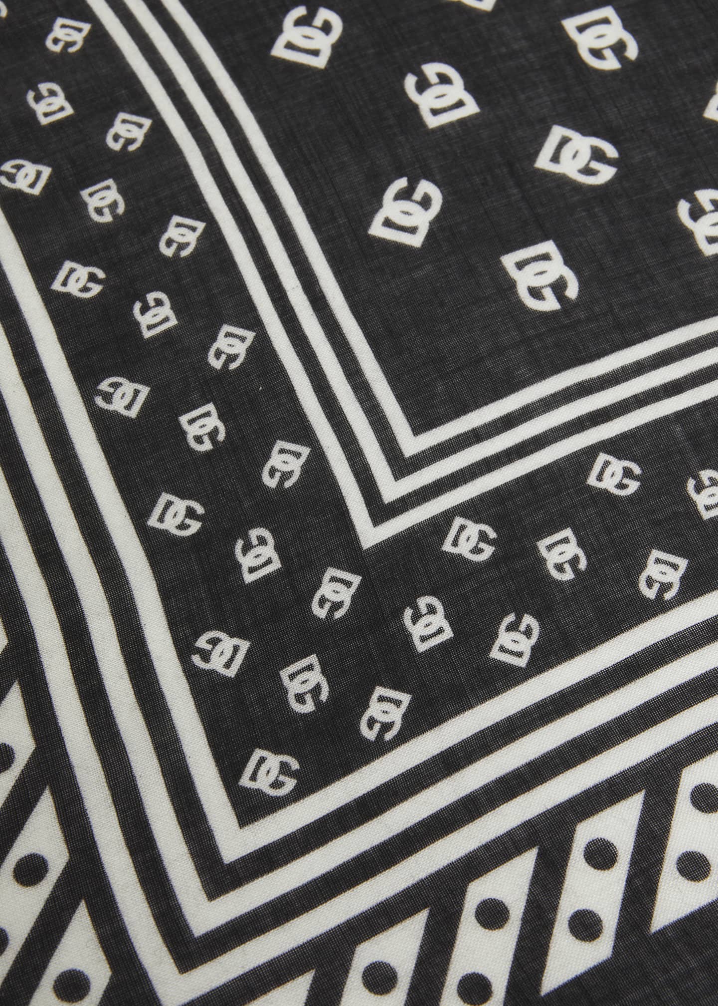 Dolce&Gabbana All-Over DG Print Silk & Cashmere Shawl Image 4 of 4