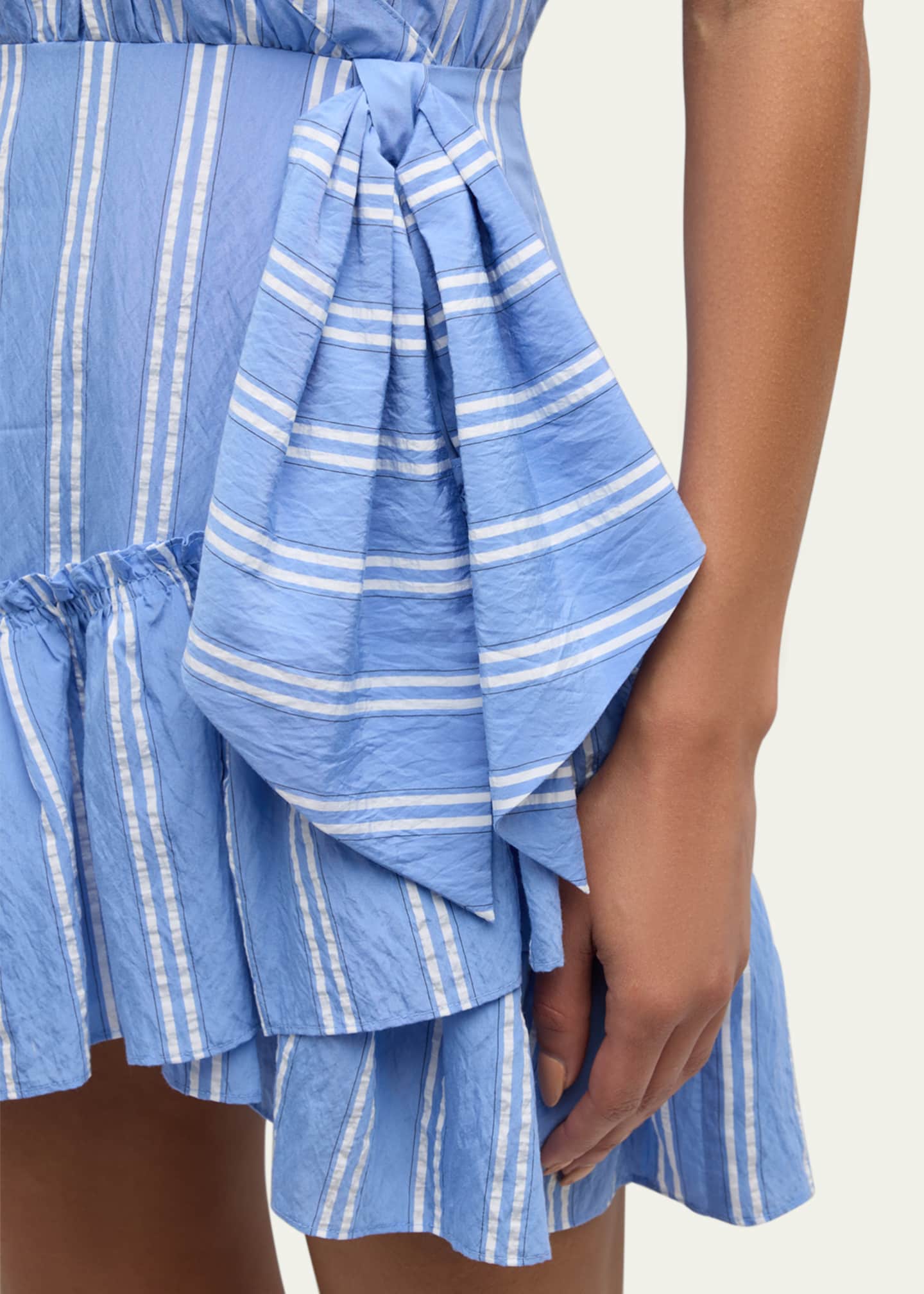 Cinq a Sept Lila Asymmetric Ruffle Faux-Wrap Mini Dress Image 5 of 5