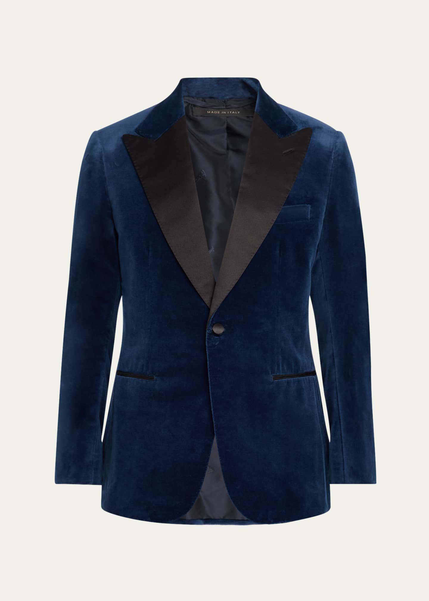 Brioni Men's Virgilio Velvet Peak-Lapel Sport Coat Image 1 of 8