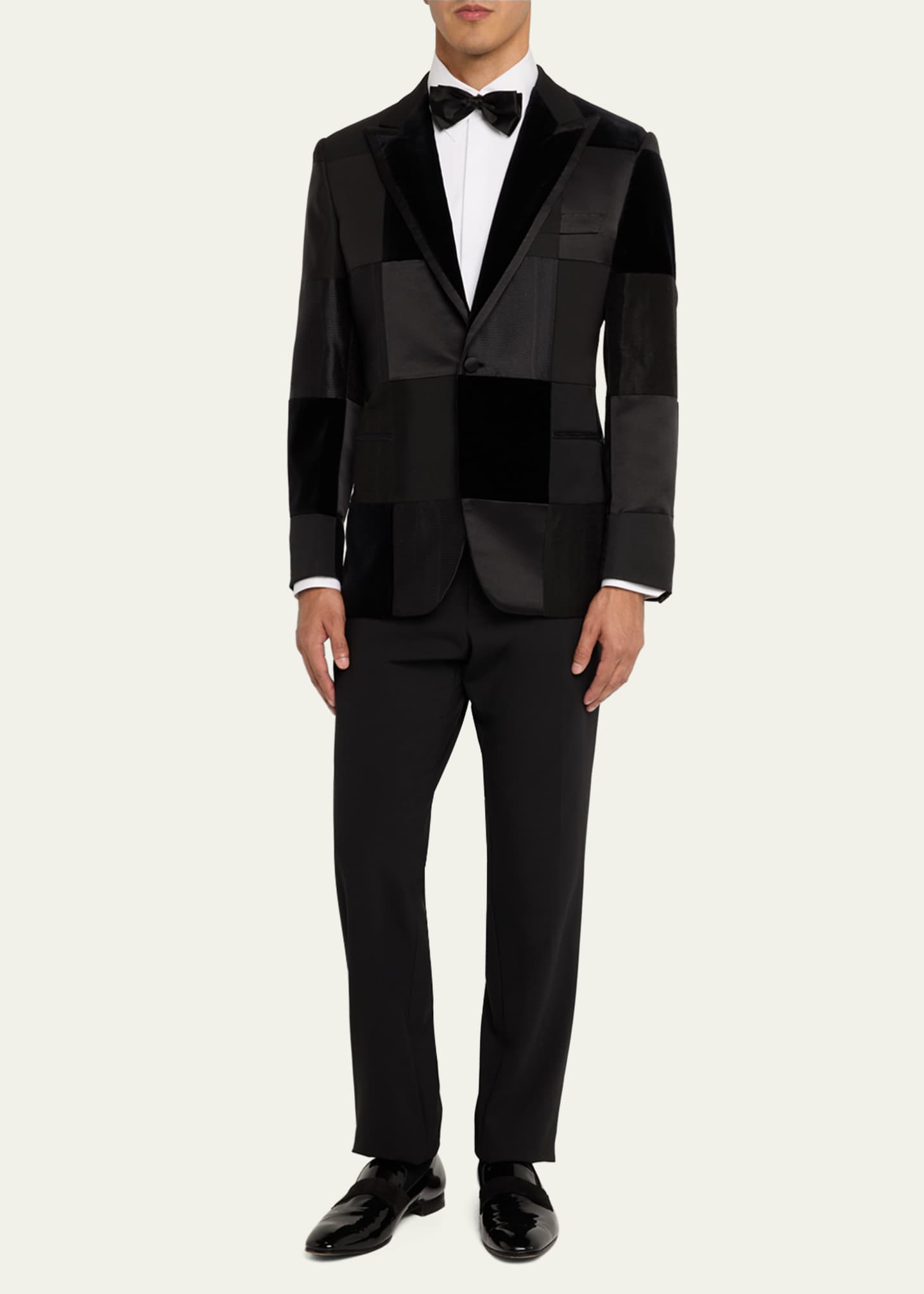 Brioni Men's Virgilio Patchwork Dinner Jacket Image 2 of 8