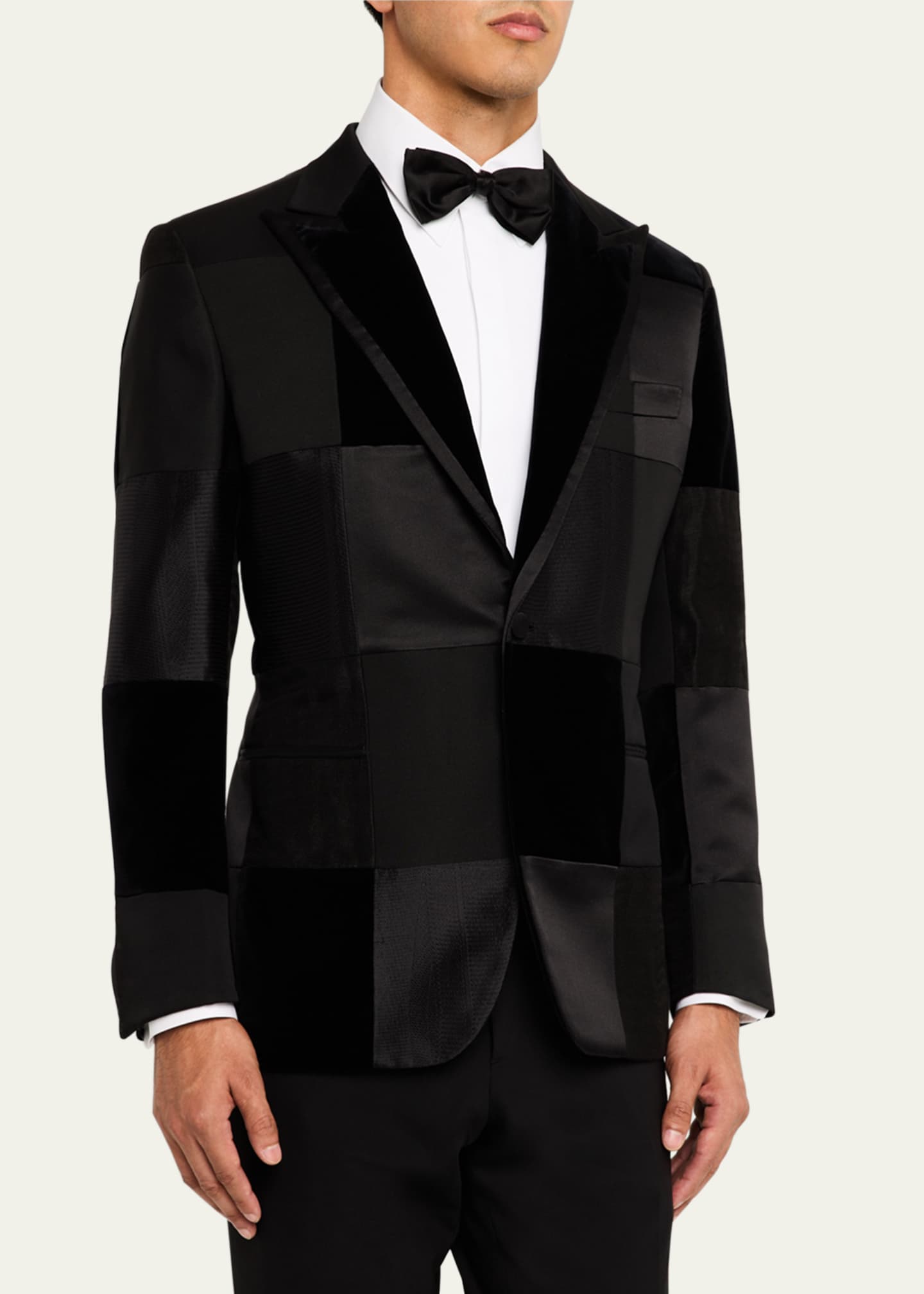 Brioni Men's Virgilio Patchwork Dinner Jacket Image 4 of 8