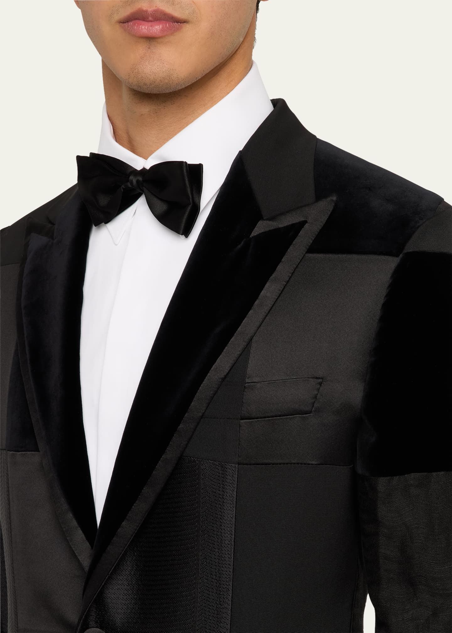 Brioni Men's Virgilio Patchwork Dinner Jacket Image 5 of 8