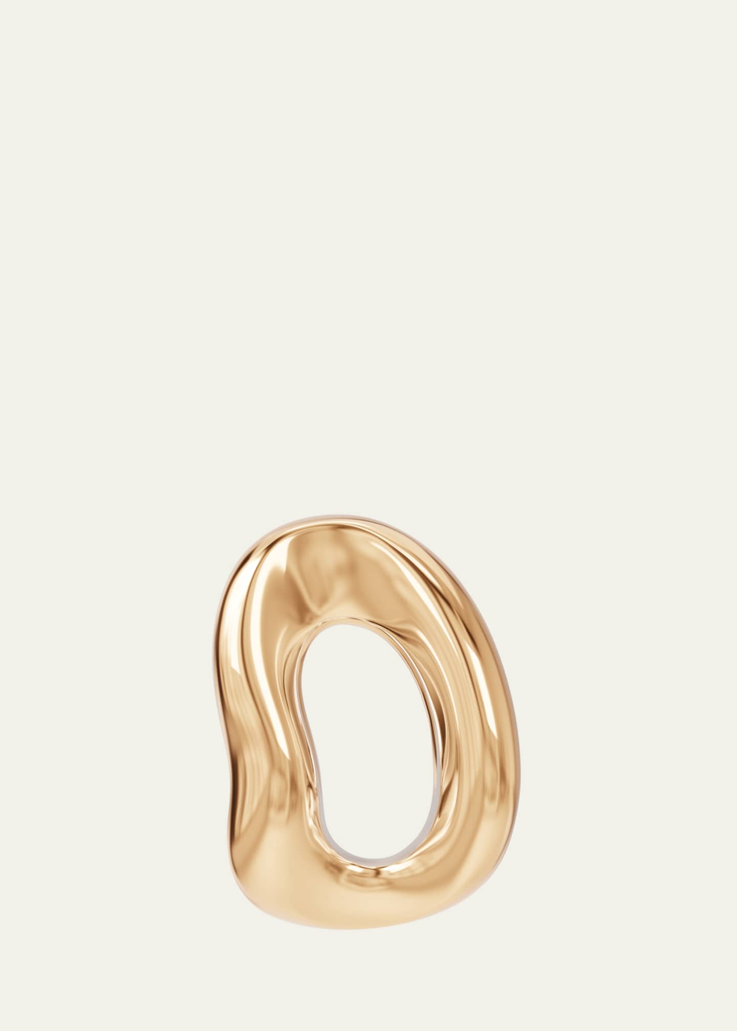 Charlotte Chesnais 18K Yellow Gold Vermeil Shima Hoop Earring, Single Image 1 of 2
