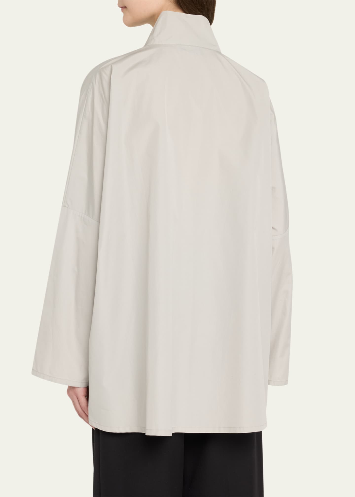 Eskandar Chinese Imperial Shirt with Chinese Collar (Long Length) Image 3 of 5