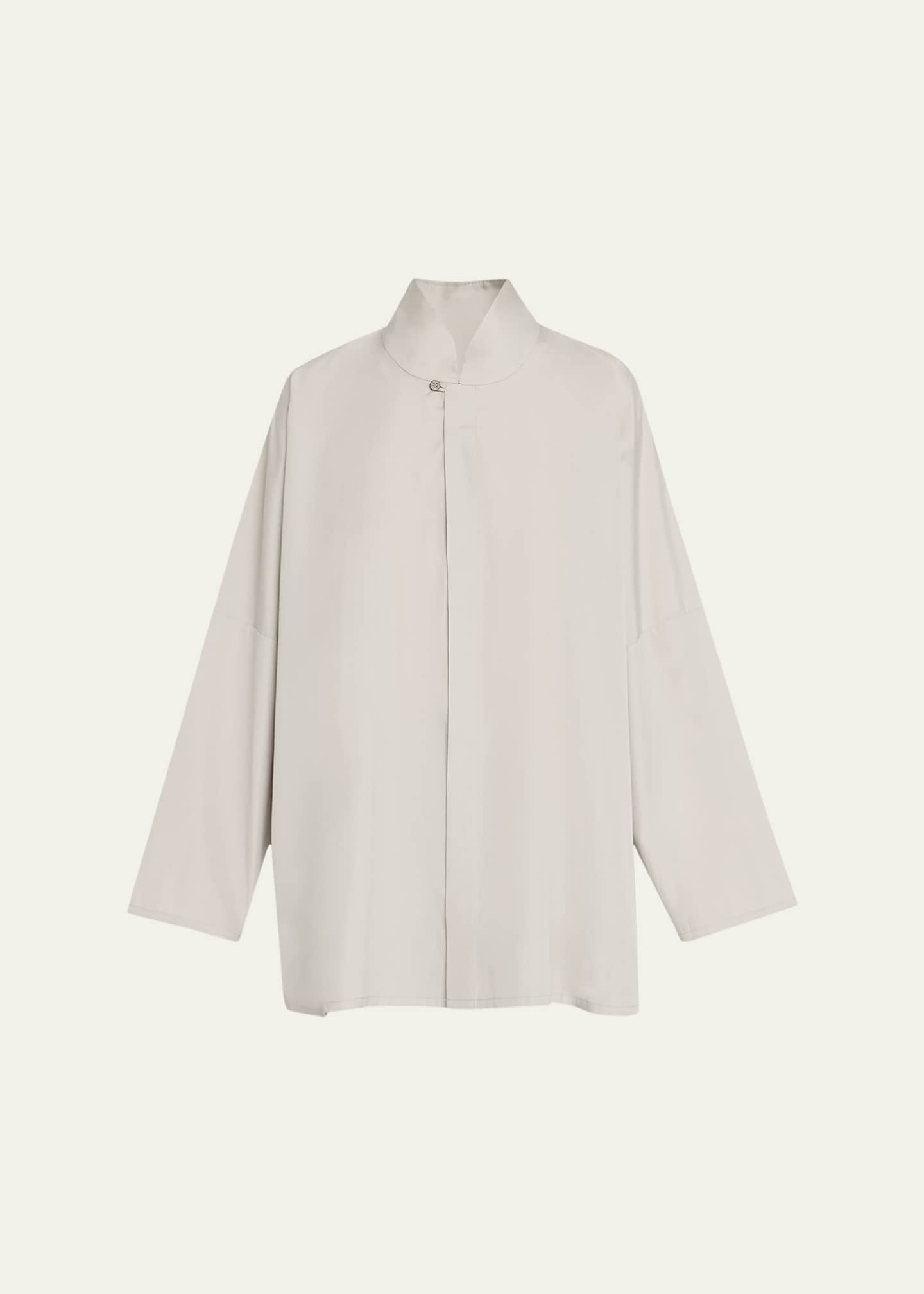 Eskandar Chinese Imperial Shirt with Chinese Collar (Long Length) Image 1 of 5
