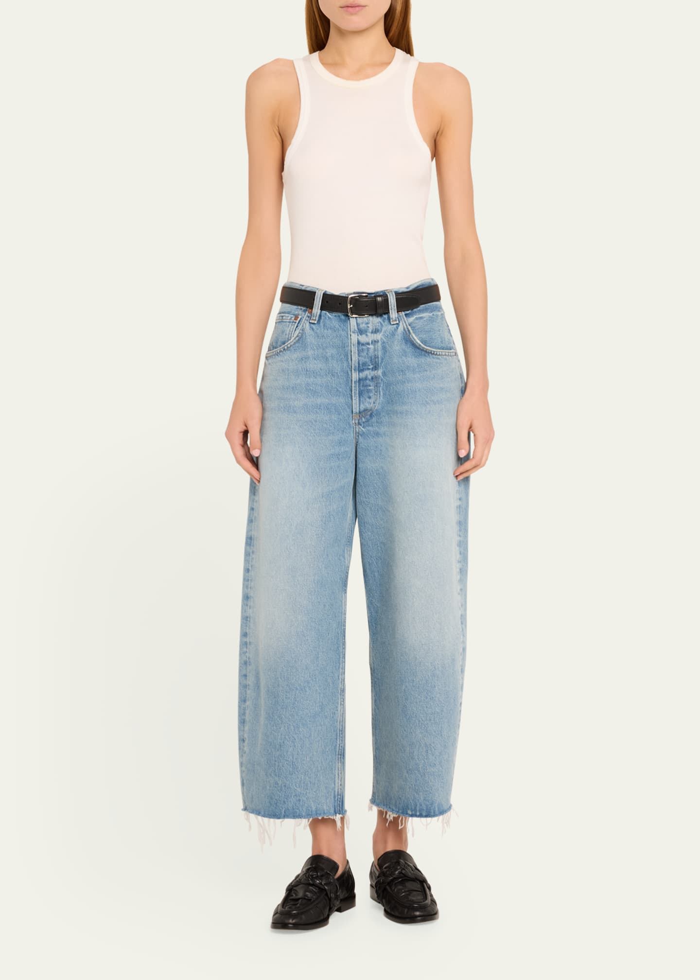 Citizens of Humanity Ayla Raw Hem Crop Jeans Image 2 of 5