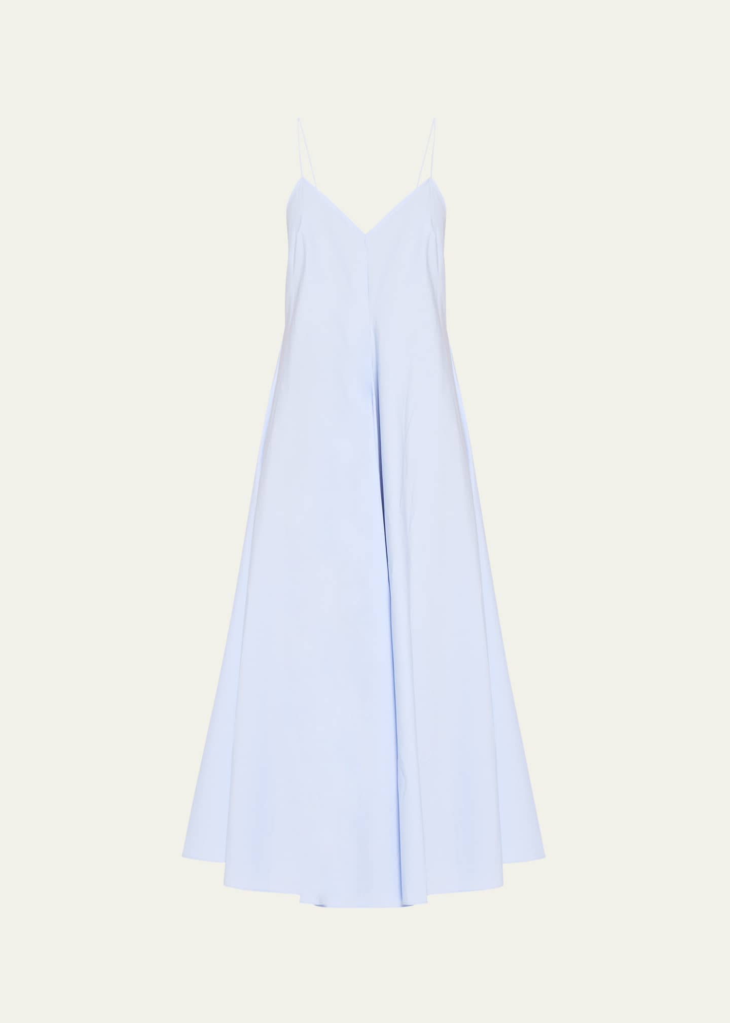 Rohe Cotton Strap Dress with Wide Hem Blue Women s 36 FR 4 Us Casual Work Dresses Day Dresses Sundresses