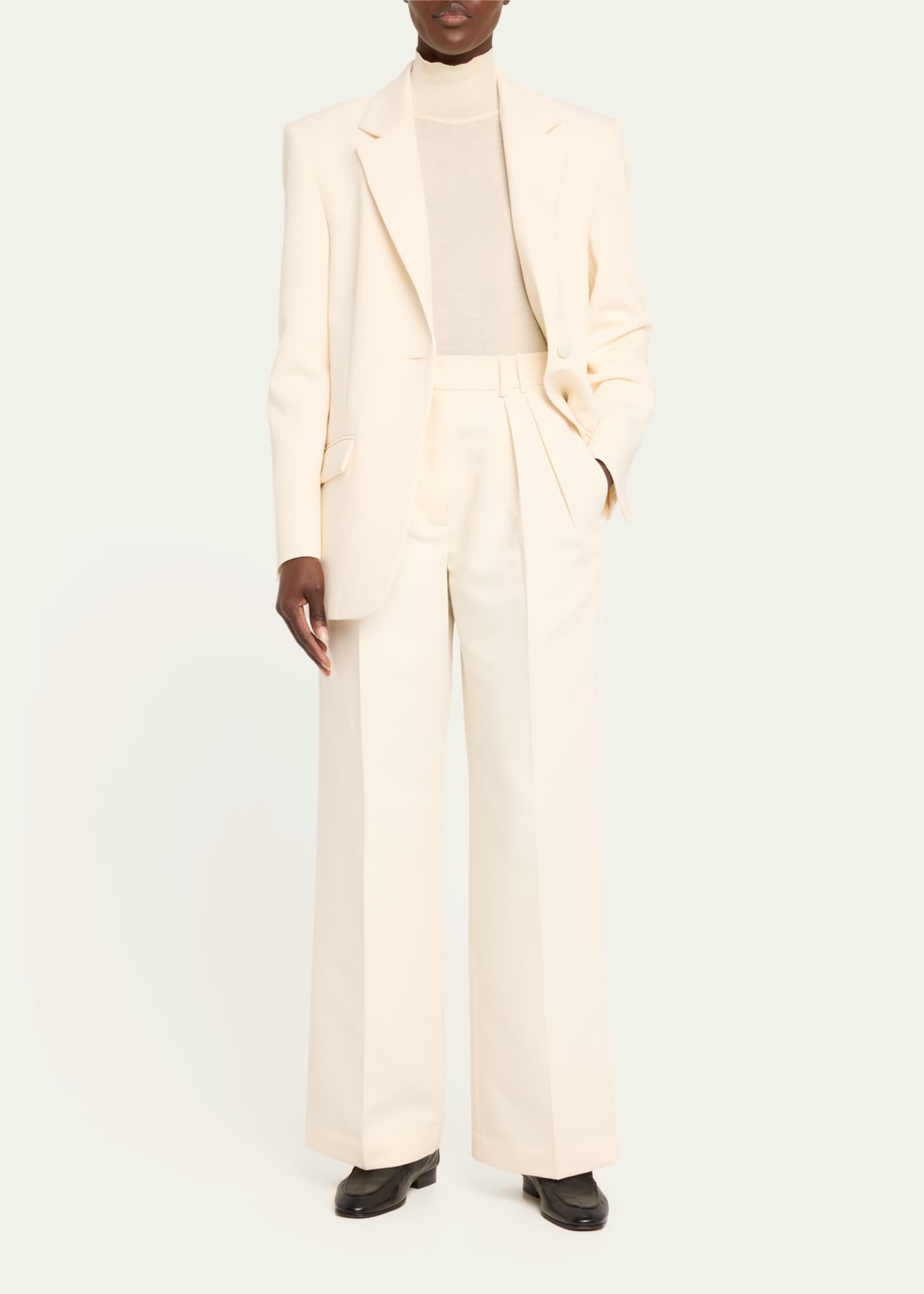 Tailored Wide-Leg Trousers - Thumbnail 2