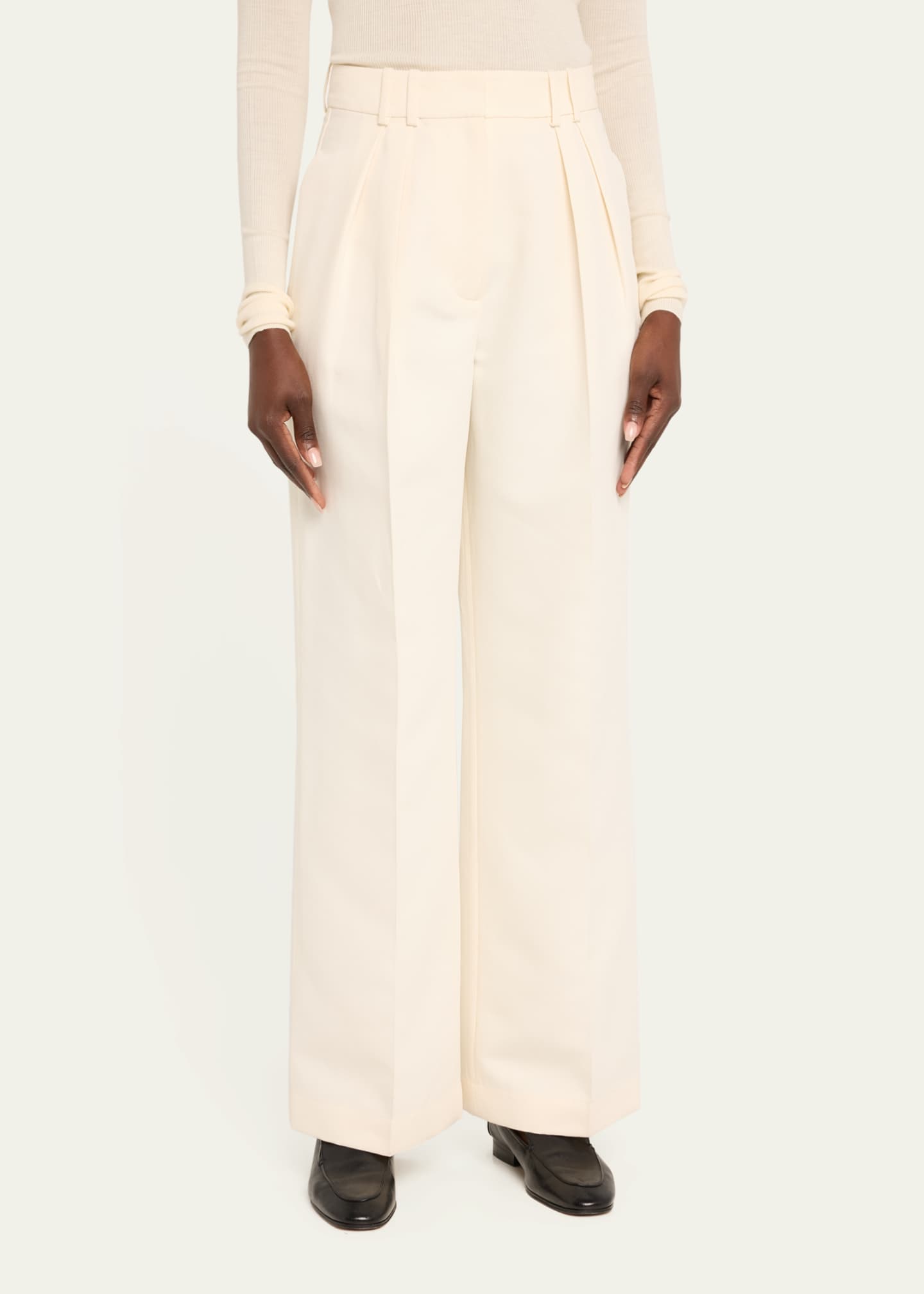 Tailored Wide-Leg Trousers - Thumbnail 4