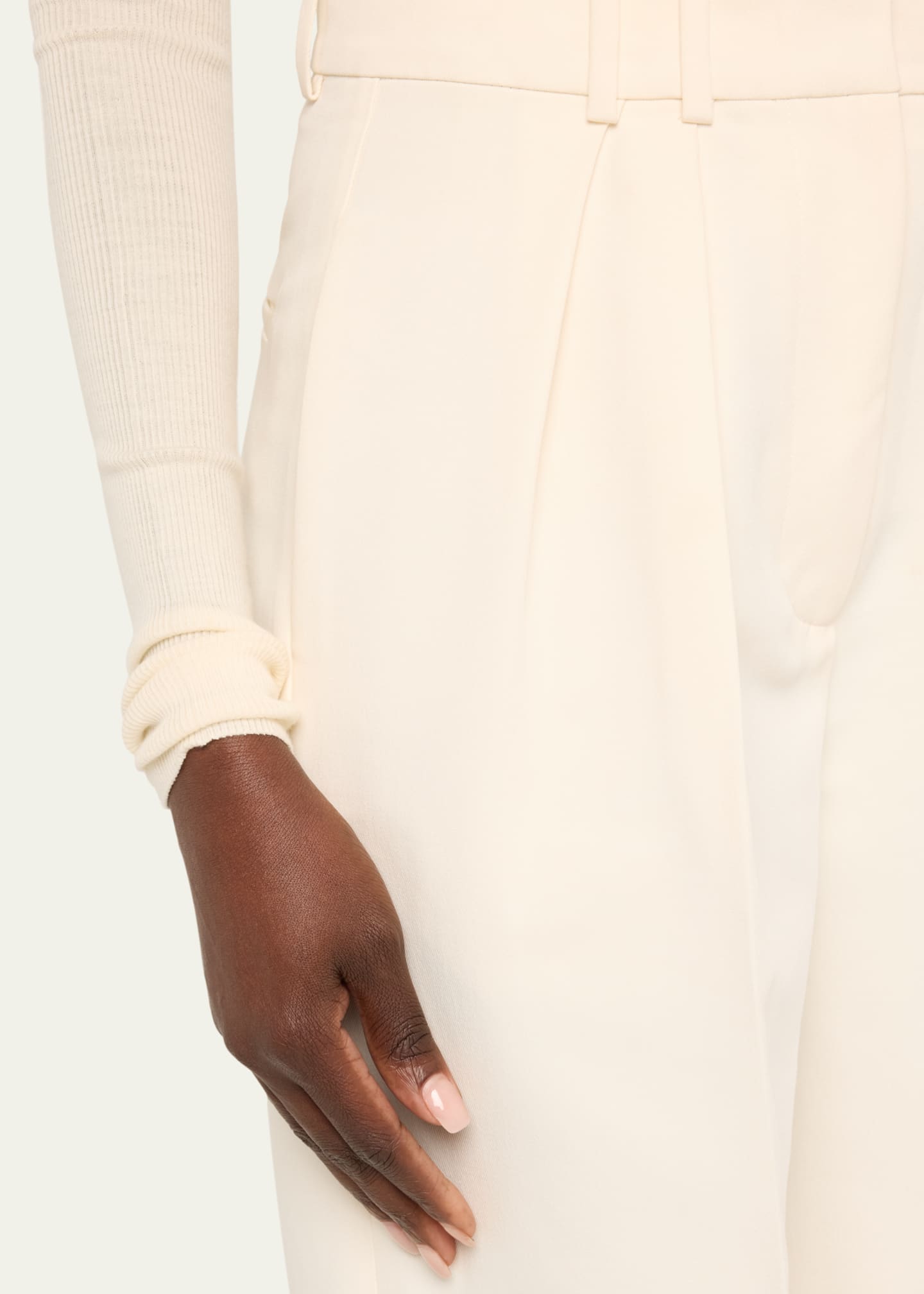 Tailored Wide-Leg Trousers - Thumbnail 5