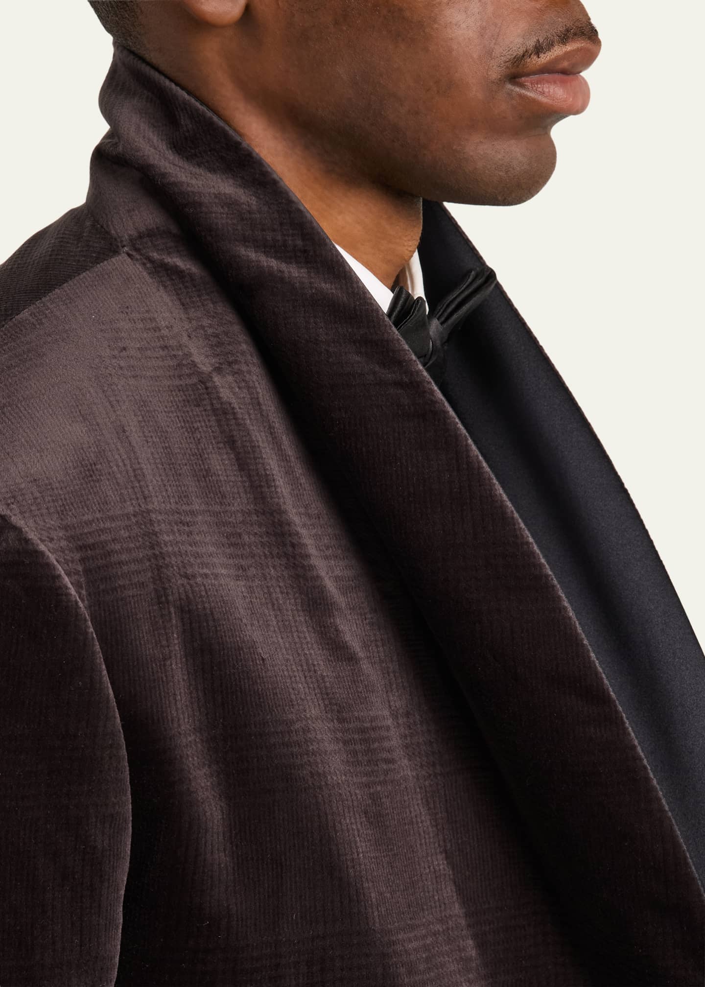 Brunello Cucinelli Men's Plaid Velvet Sport Coat Image 7 of 8